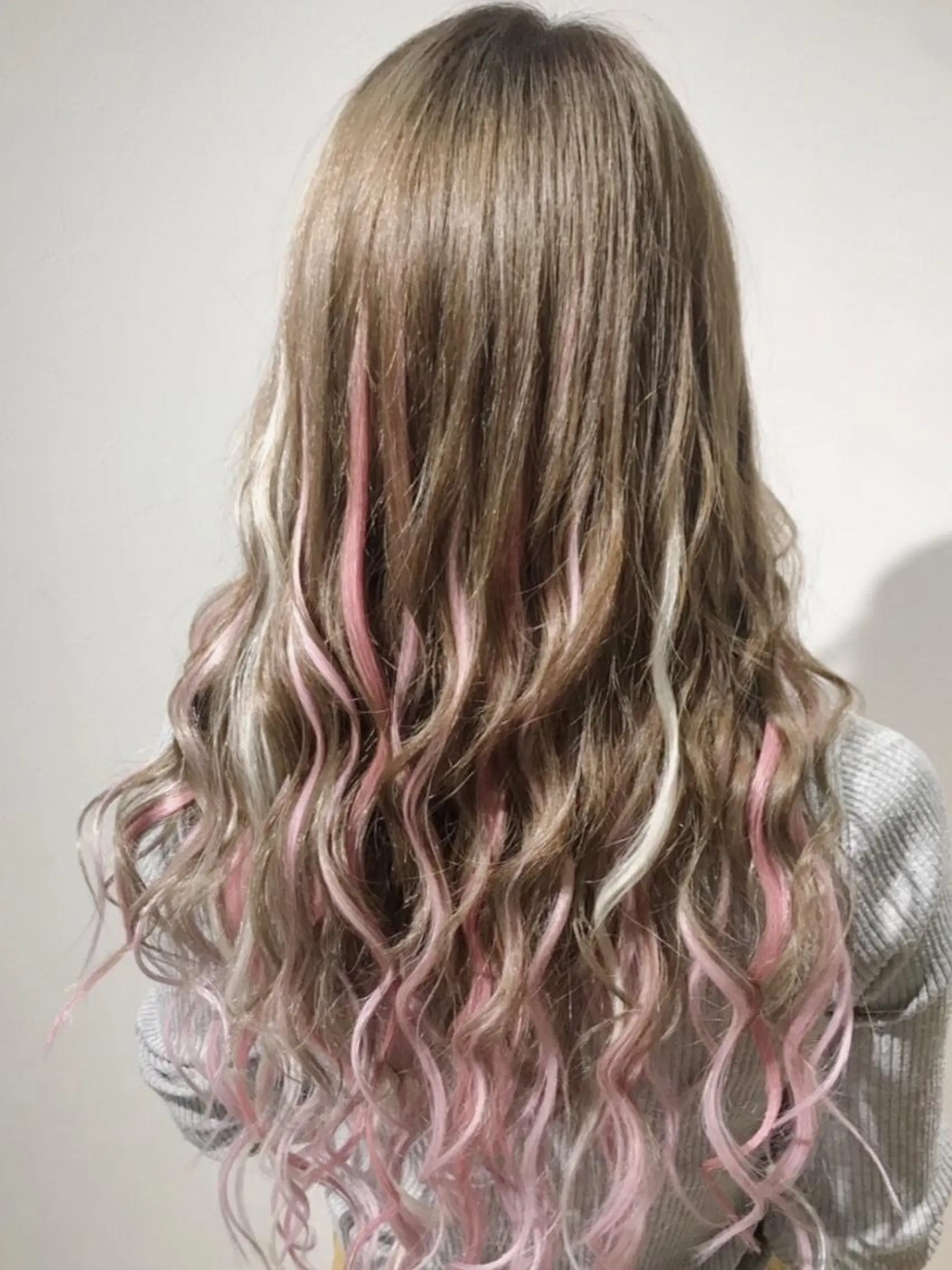 ロング カラー パーマ ヘアアレンジ レミーエクステ大阪 Device梅田のヘアスタイル