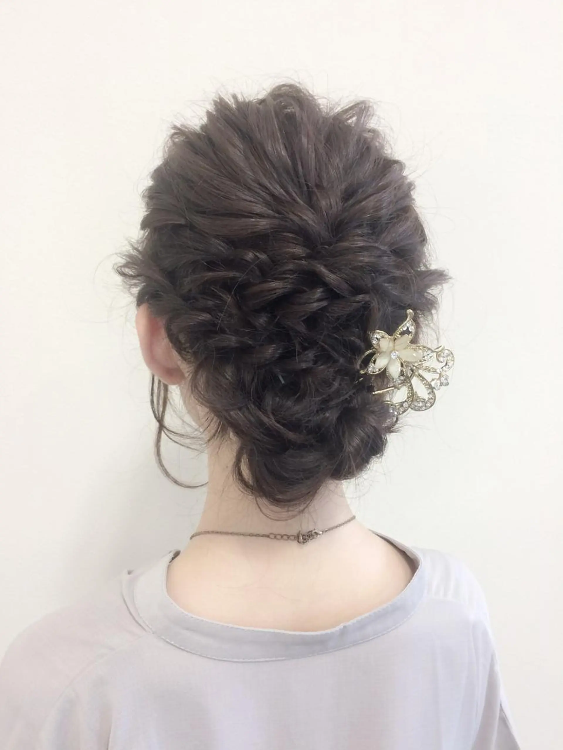 セミロング ロング ヘアアレンジ 結婚式・ブライダル 三つ編み 沢田 瞳のヘアスタイル