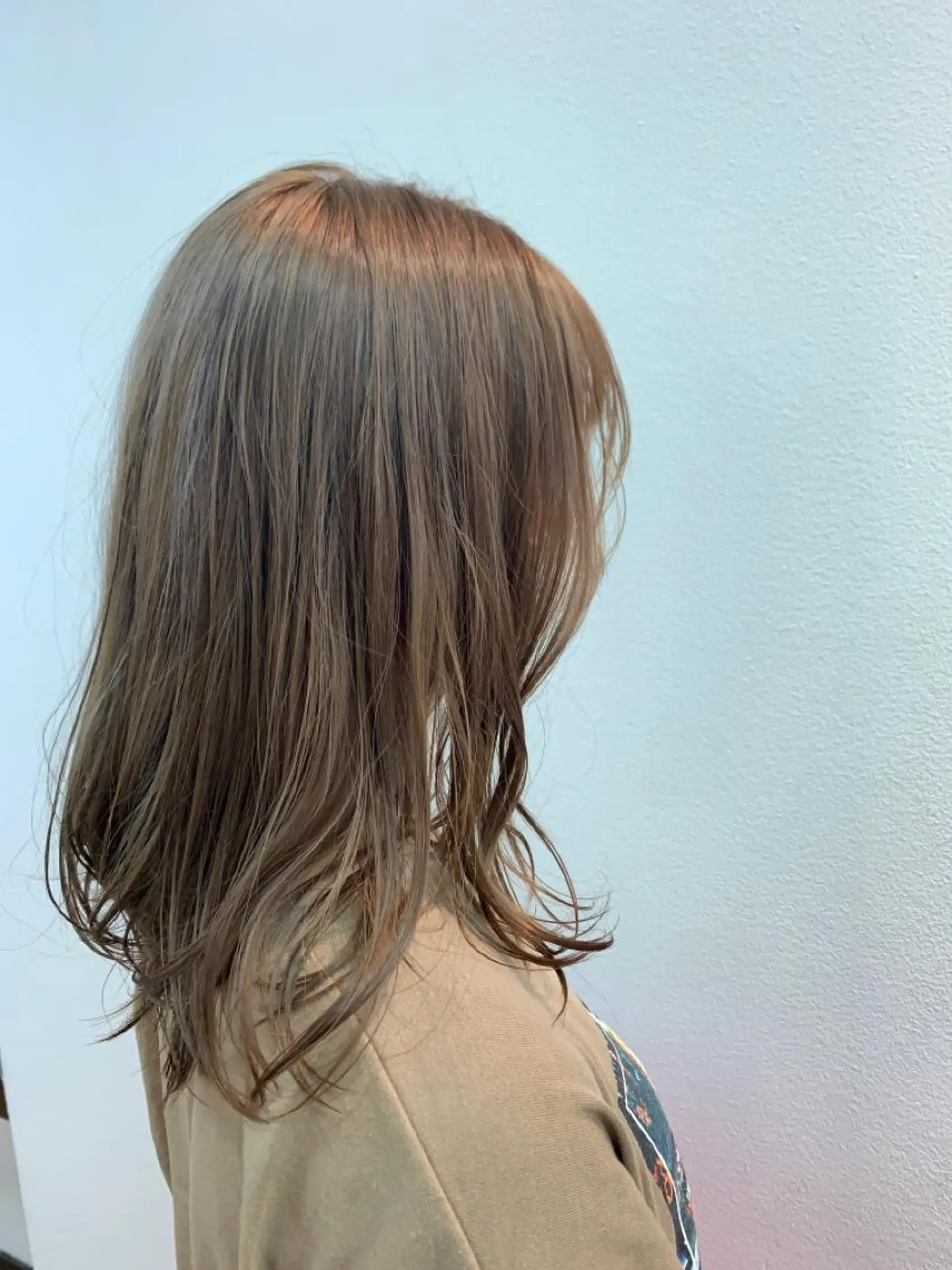 ミディアム カラー ベージュカラー ミルクティーベージュ IORI #韓国ヘア#髪質改善のヘアスタイル