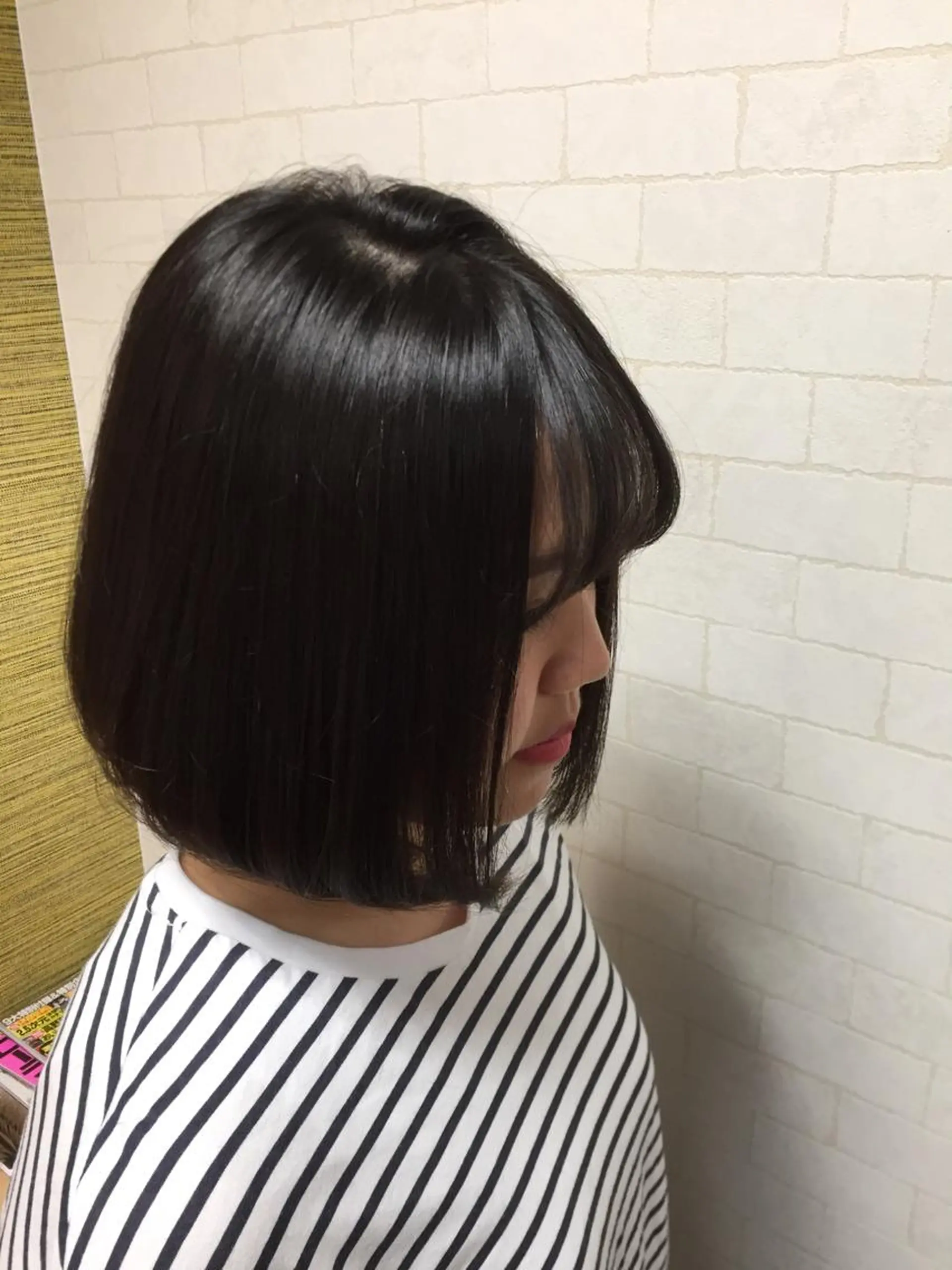 ミディアム ボブ シースルーバング カット PLUS  A所属・yoriko ♪のヘアスタイル