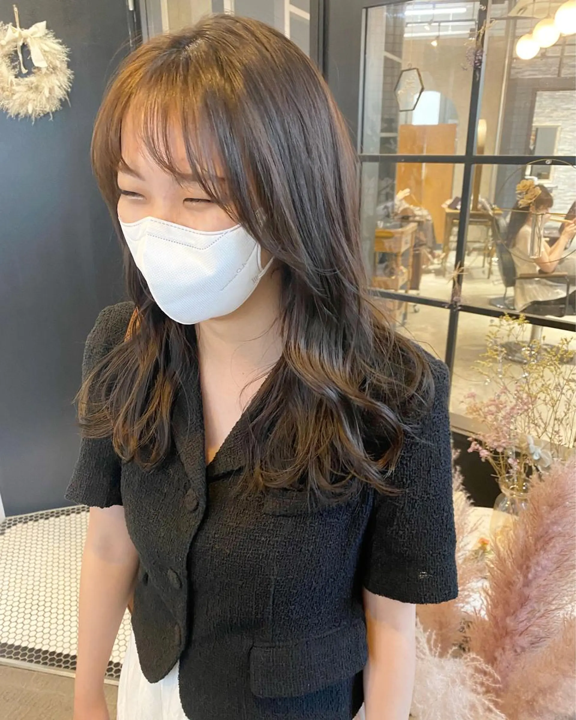 セミロング カラー ブリーチ ブリーチなしカラー カット ヘアカラー 透明感カラー 🩰asumiのヘアスタイル