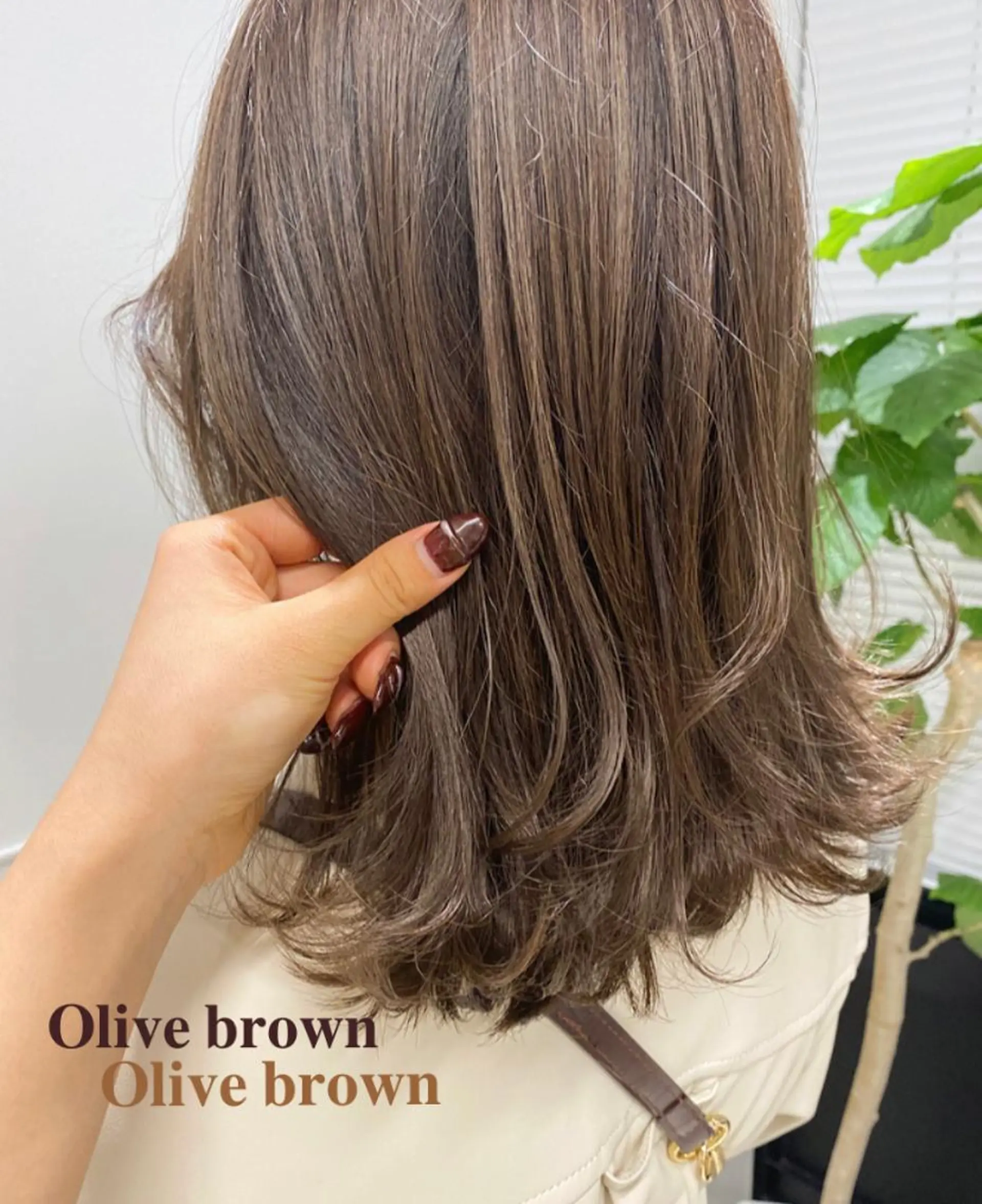 ミディアム ハイライト ヘアカラー フクダ ジュリのヘアスタイル