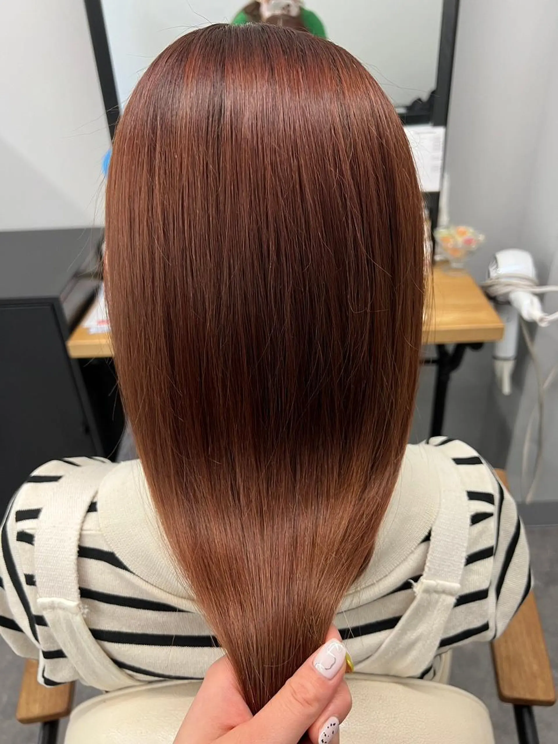 ロング カラー アディクシーカラー アッシュ バレイヤージュ ミストバング ブリーチ カット ヘアカラー 縮毛矯正 N° aria 三軒茶屋のヘアスタイル