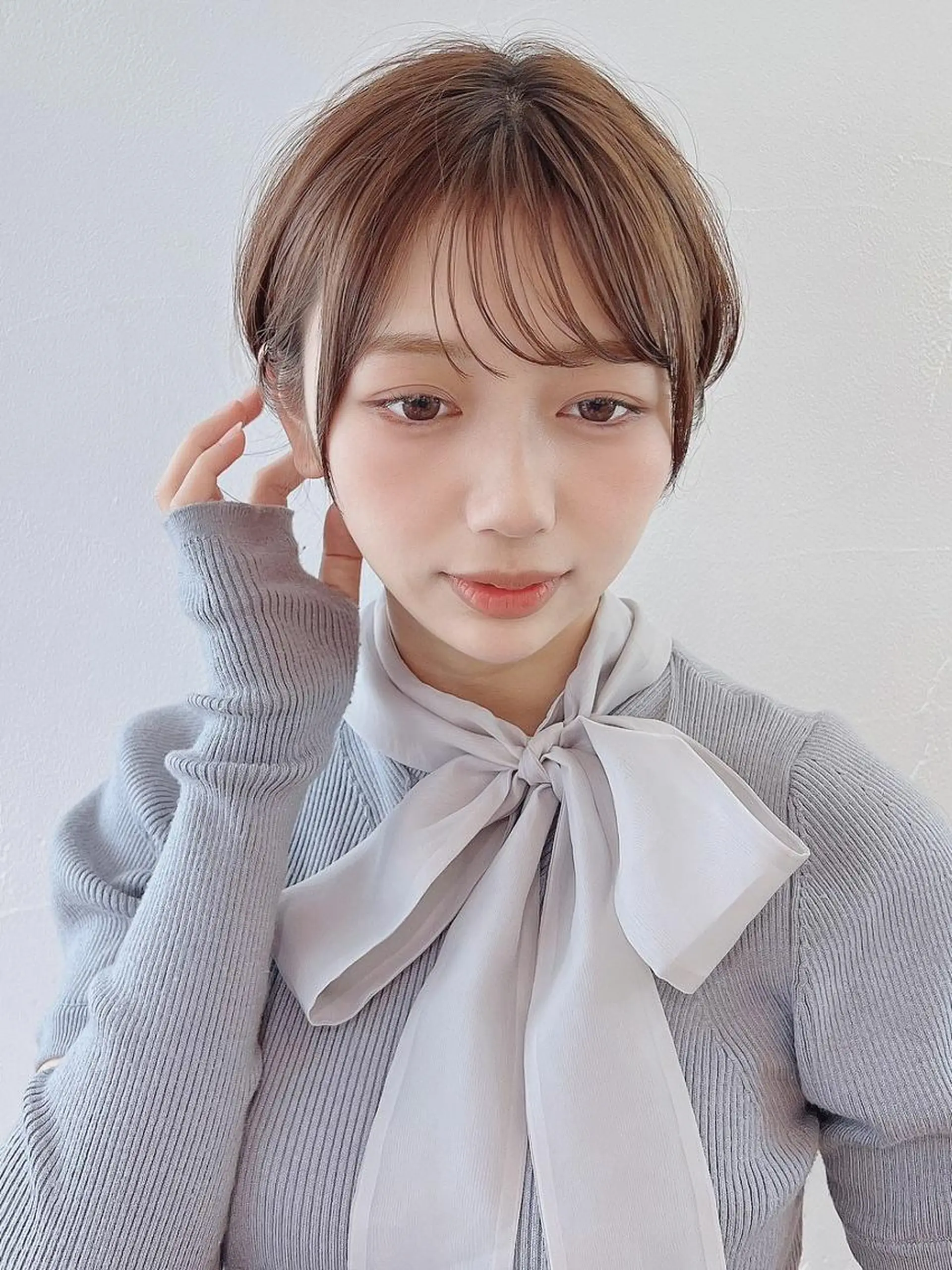 ショート カラー パーマ ヘアアレンジ ブラウンカラー ショートヘア カット ヘアカラー トリートメント ITbyALBUM 浦和店のヘアスタイル