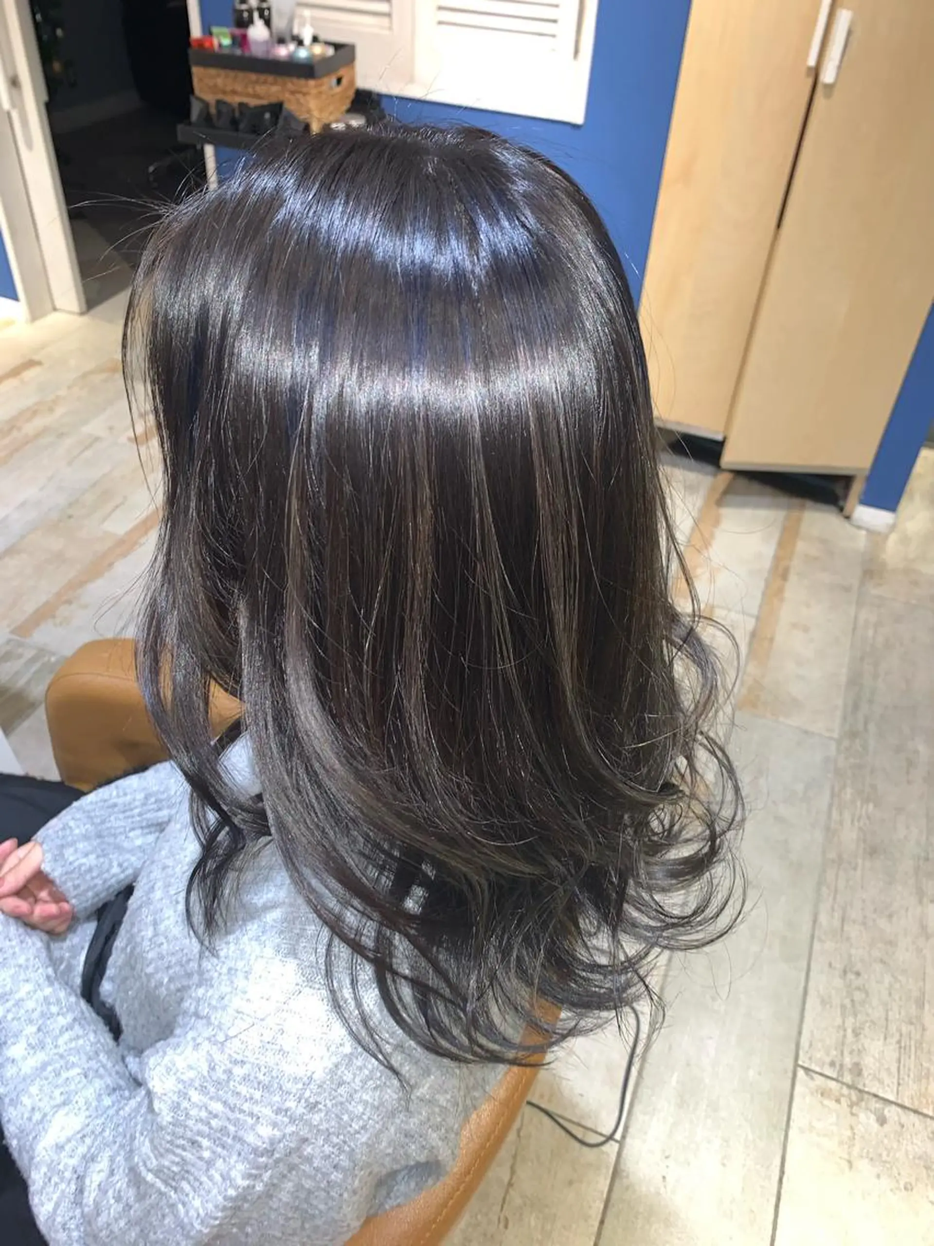 セミロング カラー グラデーションカラー ハイライトカラー ハイライト レイヤー/メンズ /髪質改善 廣島公平のヘアスタイル