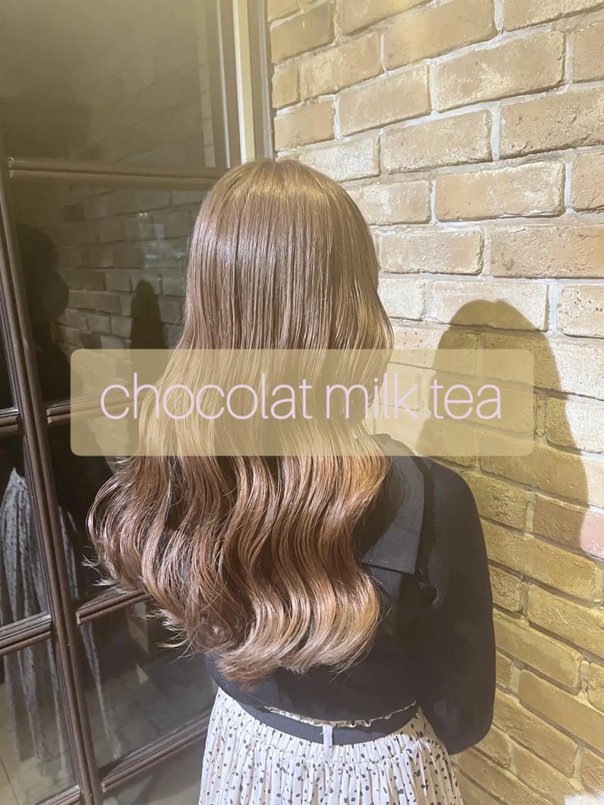 ロング カラー ブリーチ ピンクカラー 🧡ミルクティー/ レイヤー🧡ショウナのヘアスタイル