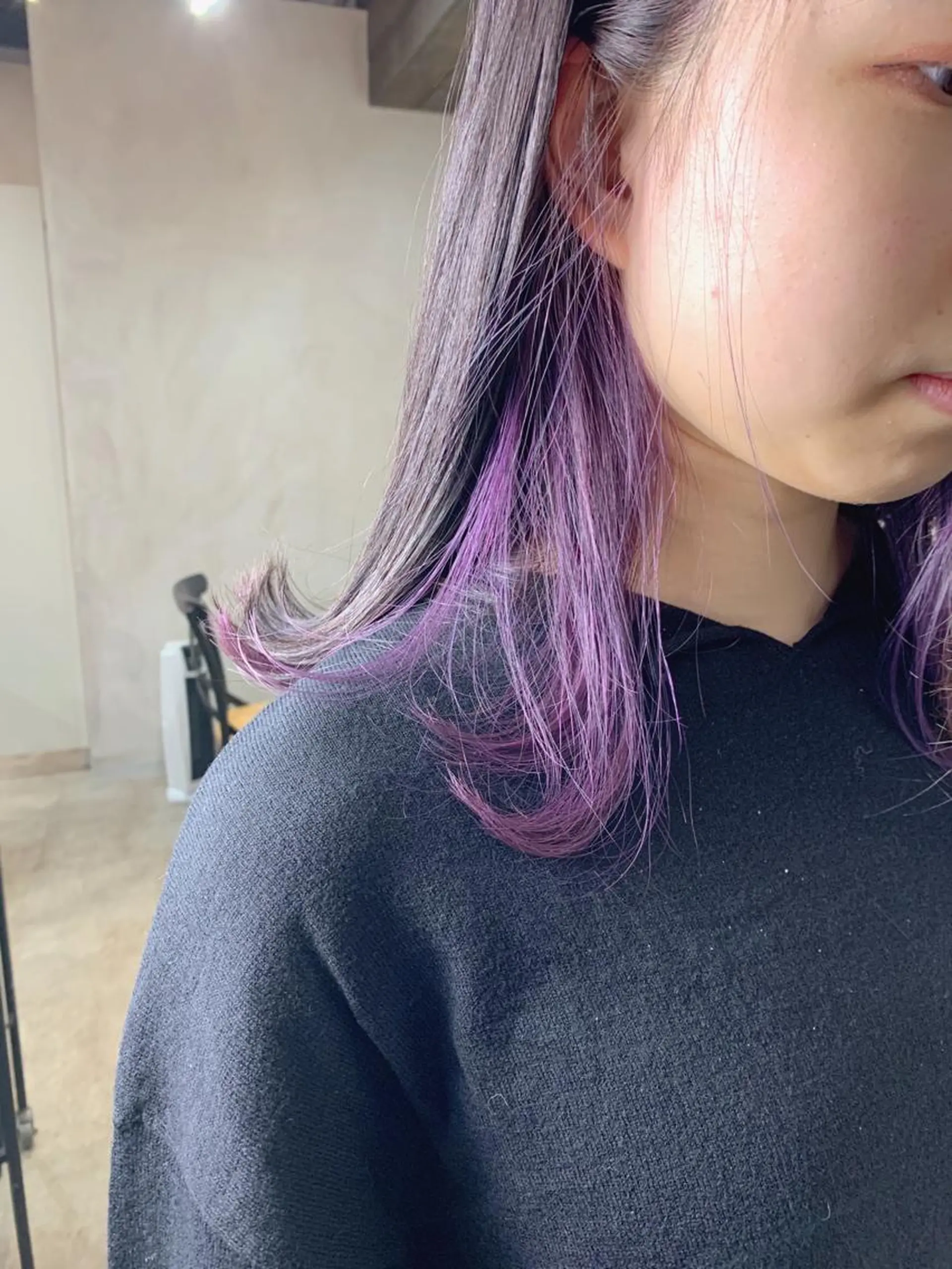 ミディアム カラー パープルカラー 透明感カラーが 得意です！NAOKIのヘアスタイル