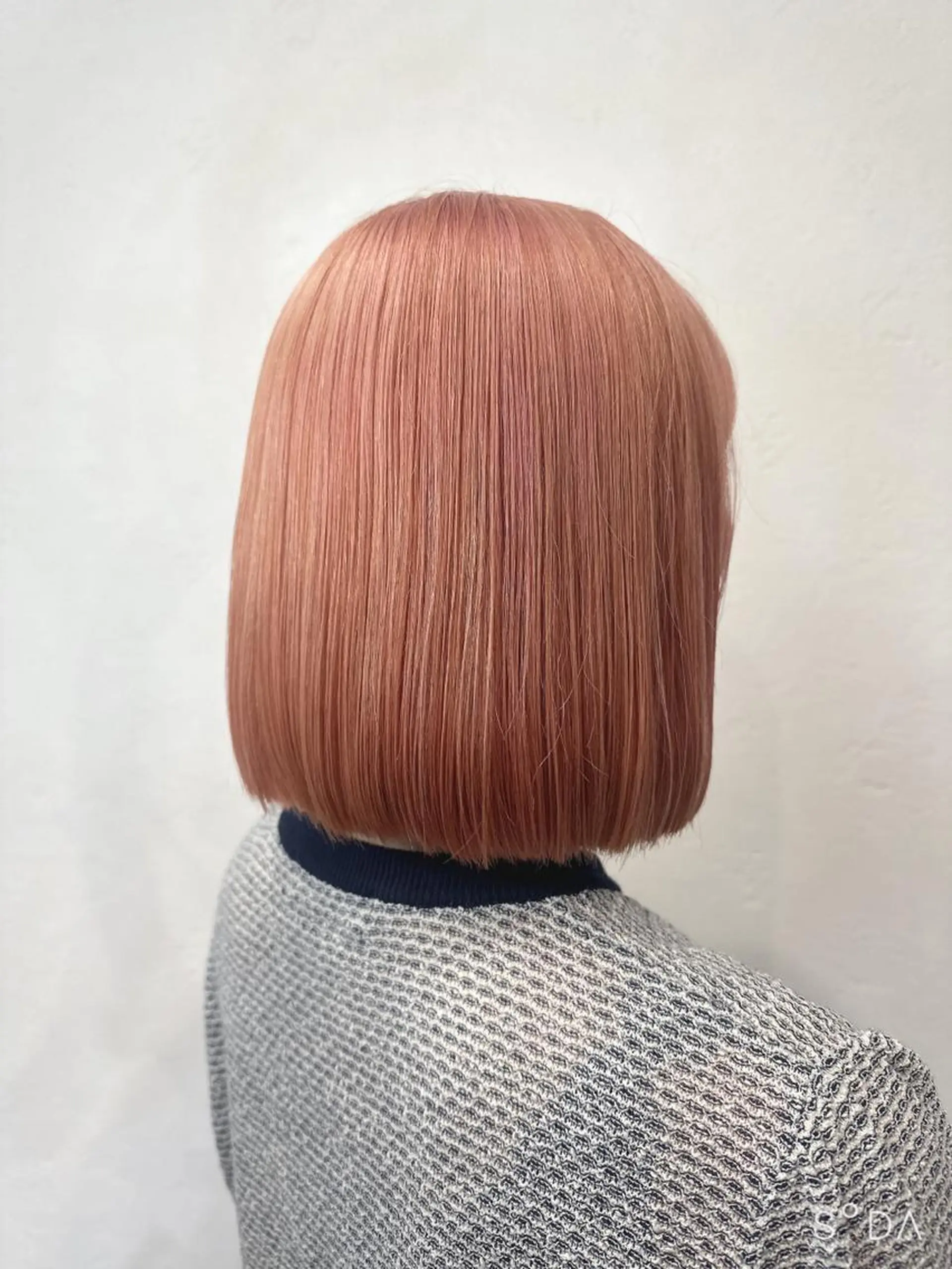 ミディアム カラー オレンジ オレンジピンク ピンクカラー 🫧アレンジ･韓国 パーマmaica🫧のヘアスタイル