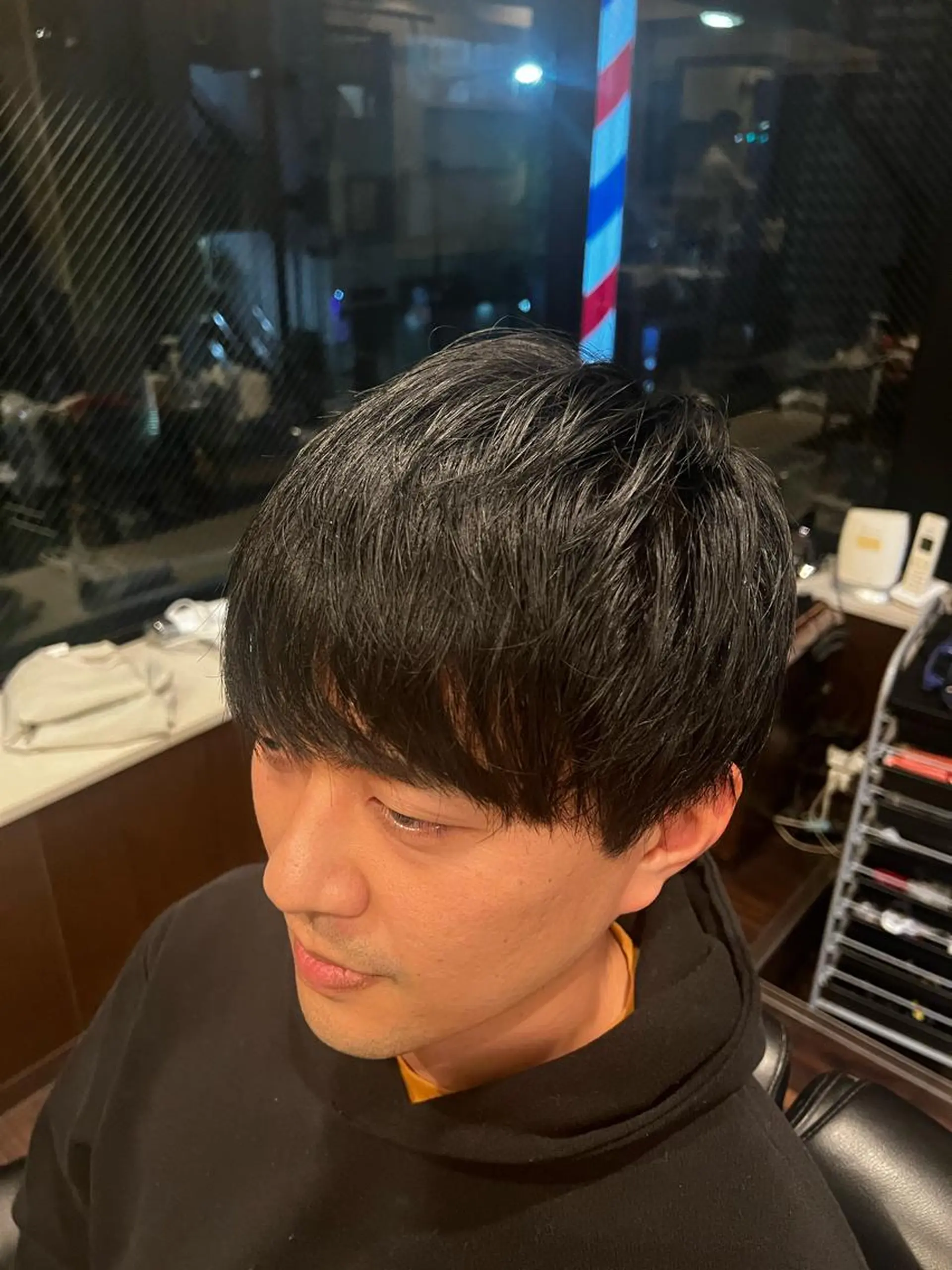 ショート メンズ マッシュ カット ヘアカラー 銀座バルビエグラン 角田雅樹（夜限定）のヘアスタイル