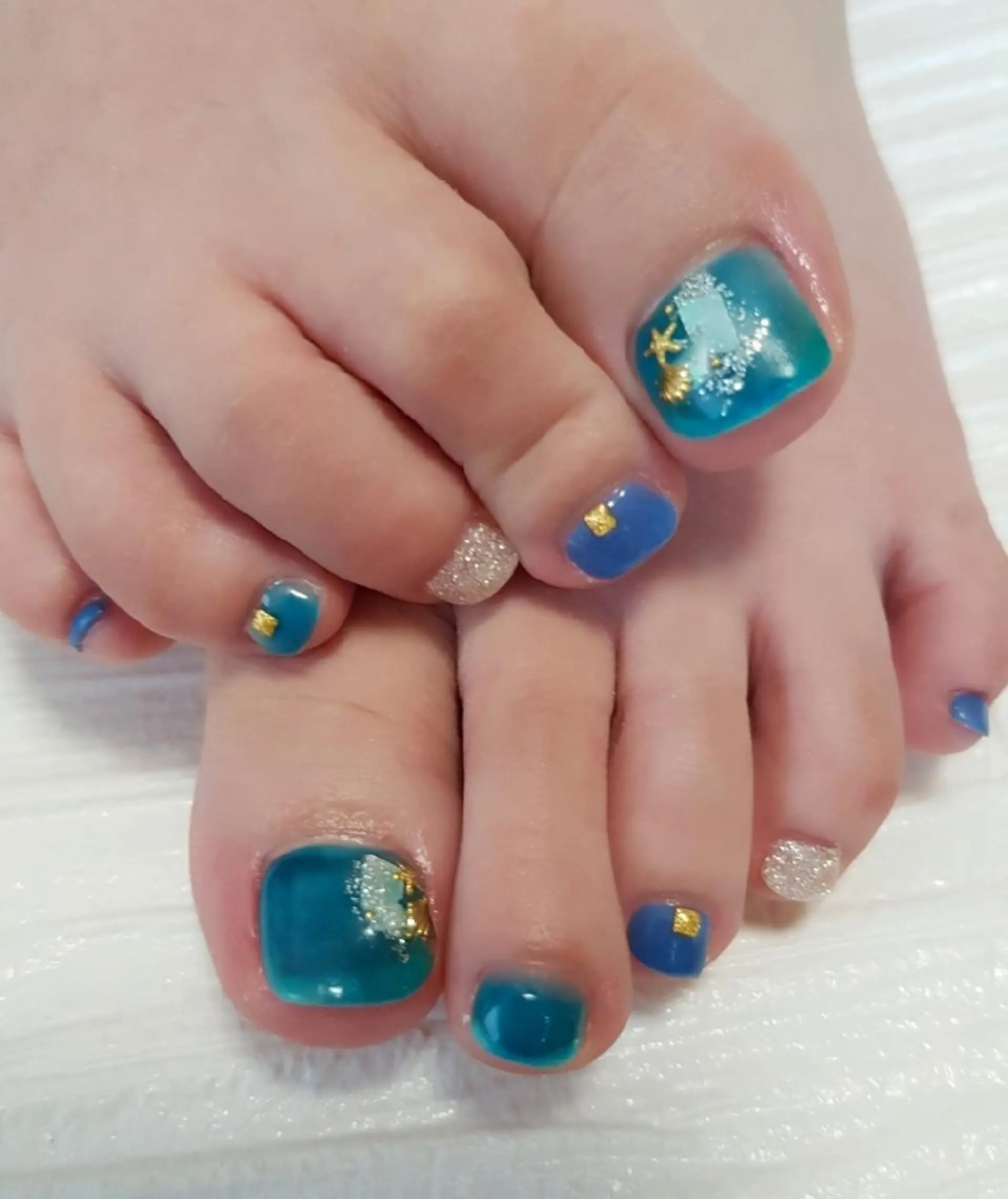 ネイル ブルー Fa.Stella ファステラ のネイルデザイン