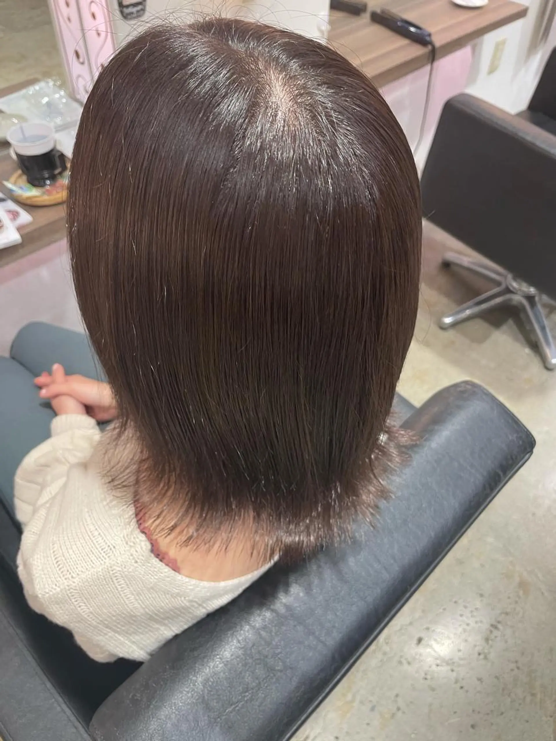 ミディアム カラー ベージュカラー ブラウンカラー ブラウンベージュ hairsalon de Forever本店所属・笠原未稀/カット・ ハイライトモデルのヘアスタイル