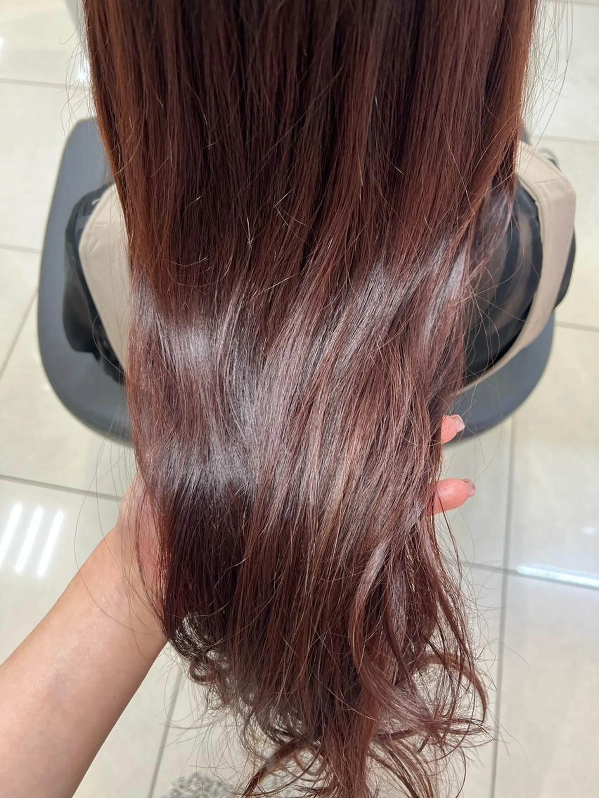 ロング カラー ヘアカラー トリートメント 【暖色カラー特化】 中山由梨のヘアスタイル