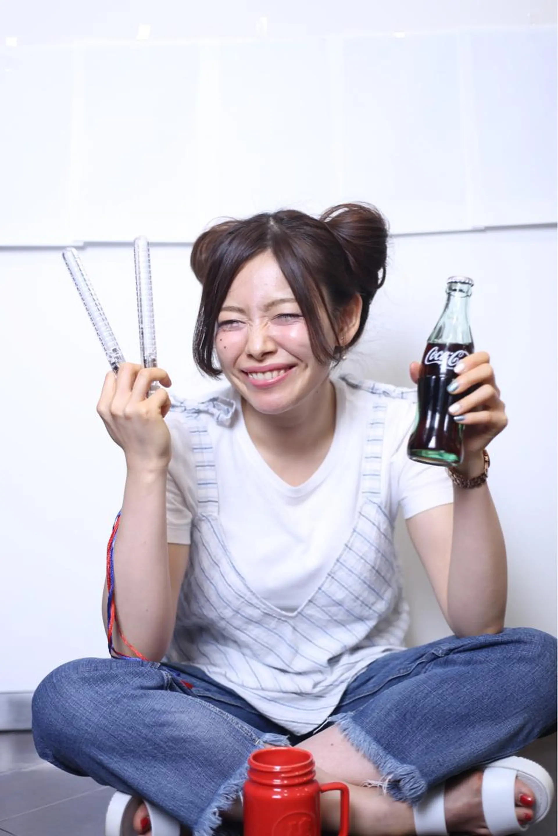 ロング カラー ヘアアレンジ オーストヘアージジ所属・TAI透明カラー 柔らかい縮毛矯正のヘアスタイル