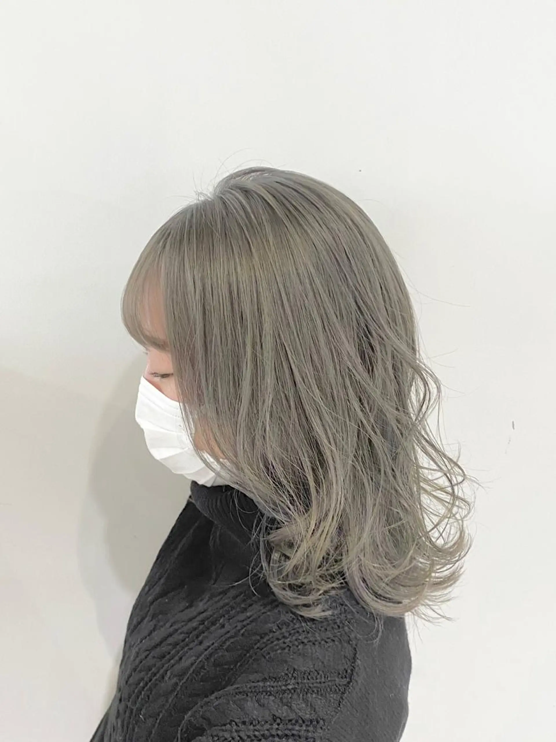 ミディアム カラー グレージュ カット ヘアカラー トリートメント motel所属・モデルや芸能人も通う ✨マンツーマンサロンのヘアスタイル