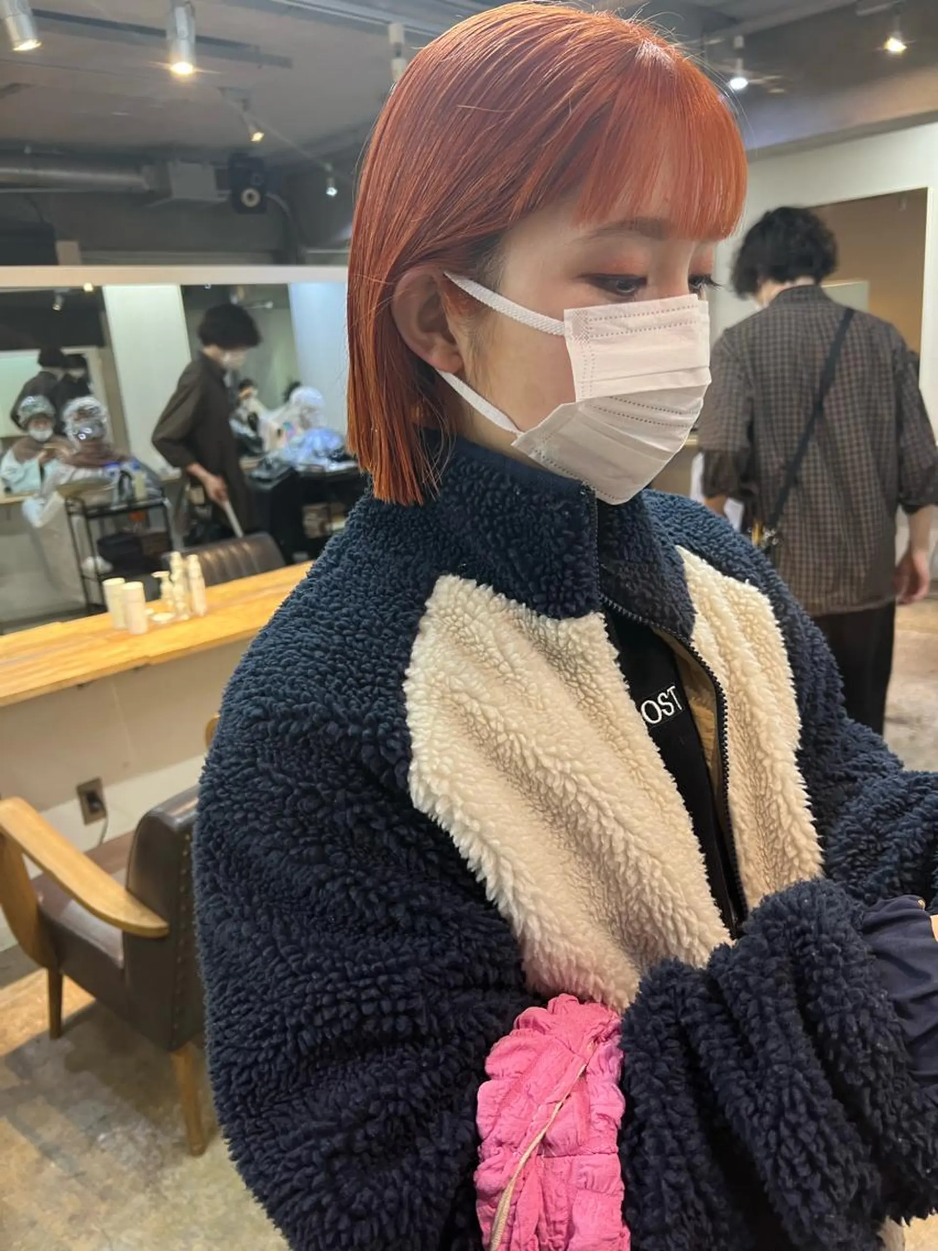 ミディアム ヘアカラー トリートメント 東のりか/ハイトーン ブリーチカラー/ボブのヘアスタイル