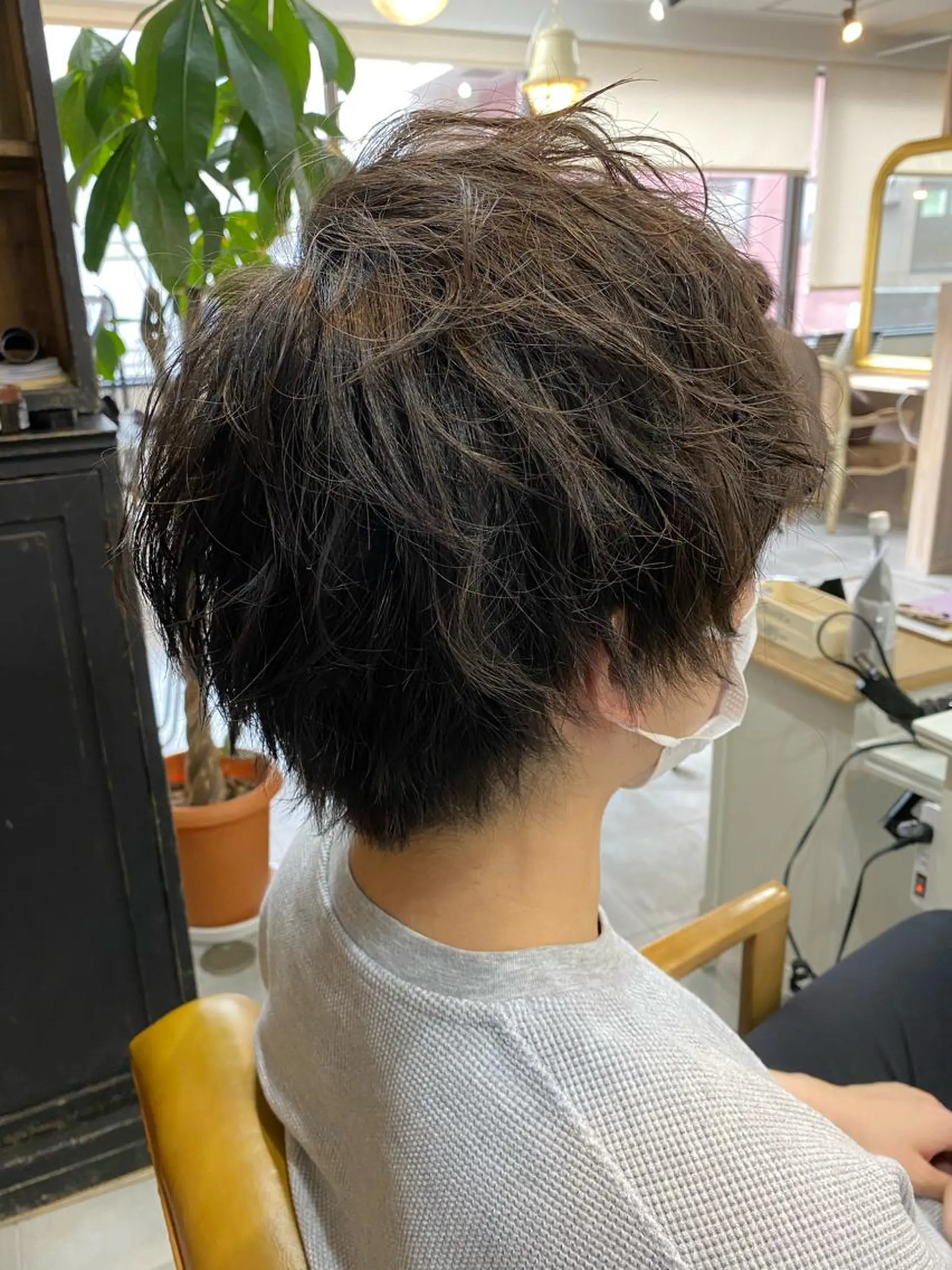 ミディアム カット パーマ SHIAN立川 及川望のヘアスタイル