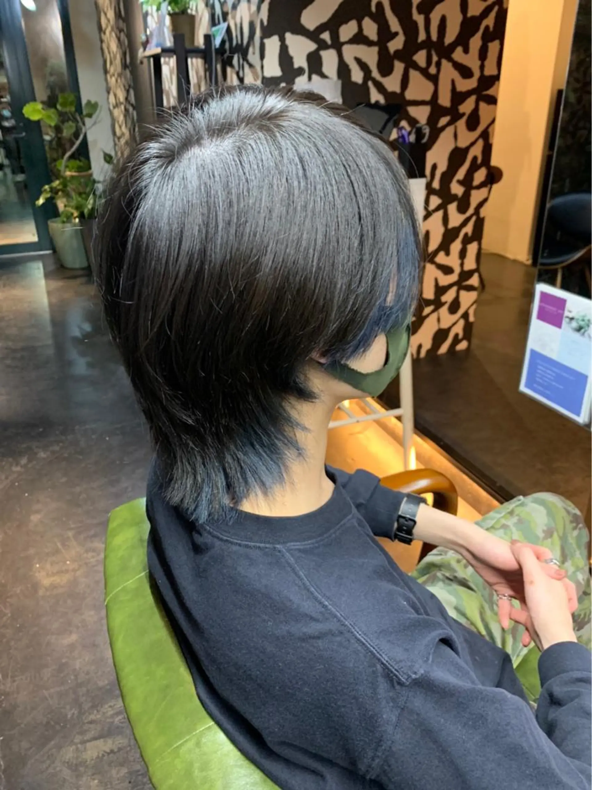 メンズ メンズウルフカット ウルフカット Emitas.柳通り店所属・山﨑 大暉/ダブルカラー✨のヘアスタイル