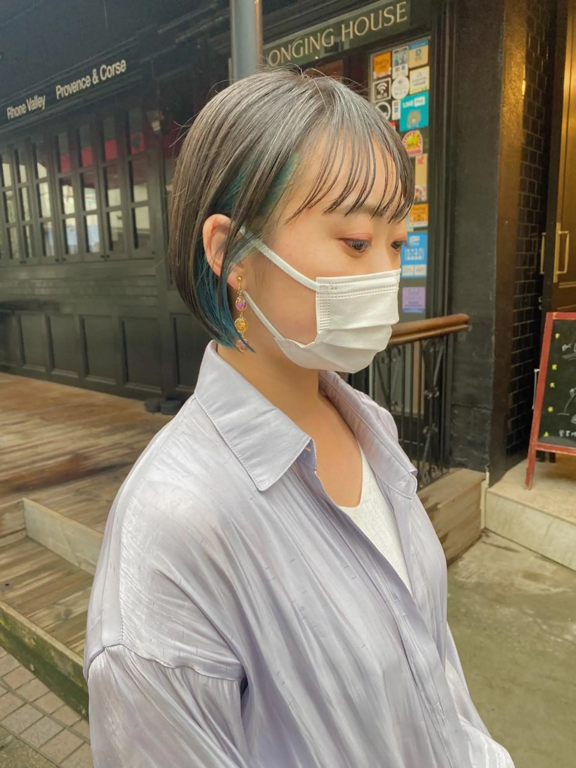 ショート カラー salowin三丁目所属・🟩ベージュ/ショー ト/ボブ🟩タカモリのヘアスタイル