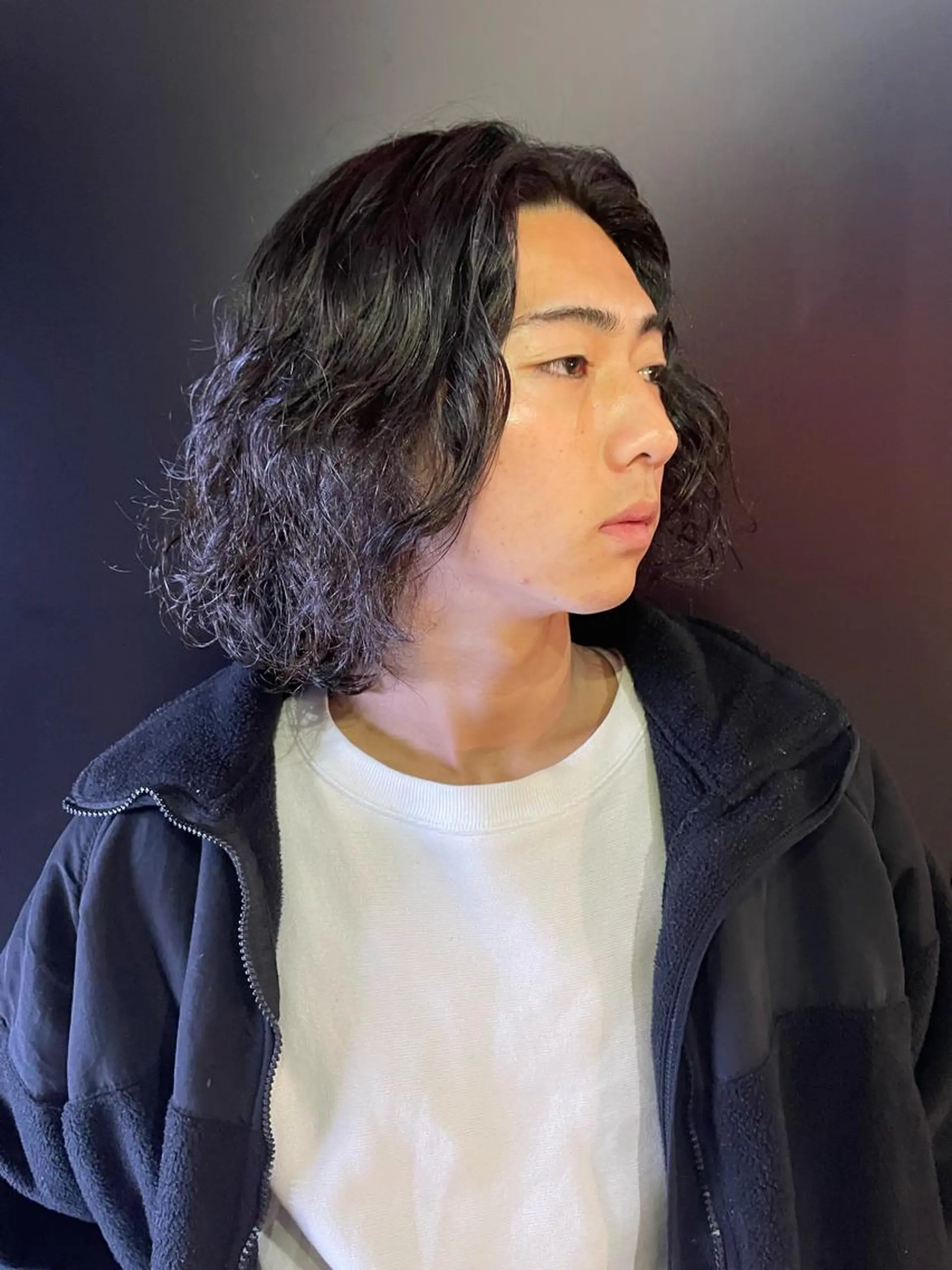 パーマ メンズ ショートボブ メンズブリーチ フェードカット メンズハイライト メンズインナーカラー スパイキーパーマ 柏NO1 藤本葉のヘアスタイル