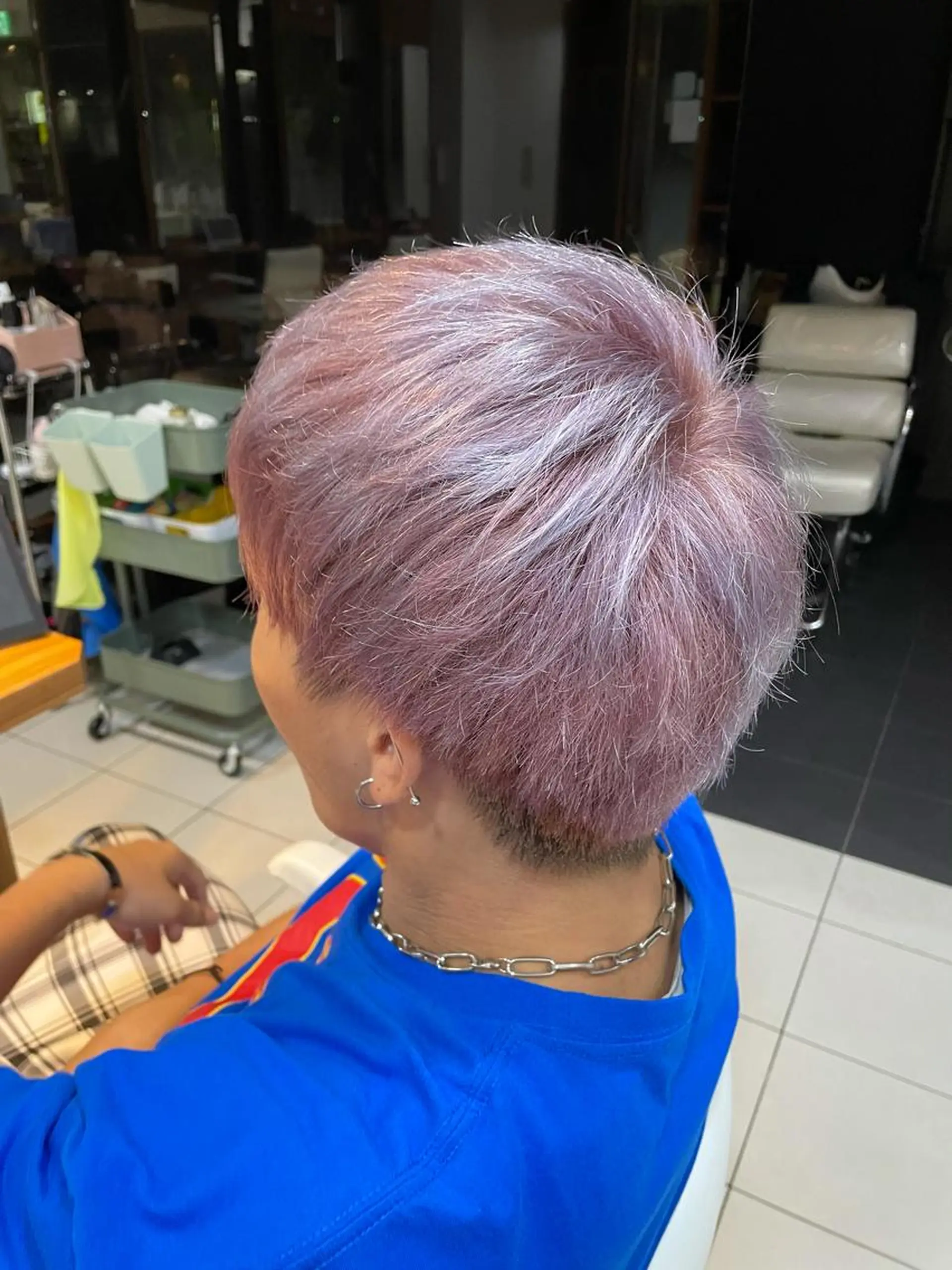 ショート カラー ブリーチ パープルカラー share salon JAM 町田 center bldg【ジャム】所属・🤍🪄束間マツパ ゆうか💜のマツエク・マツパデザイン