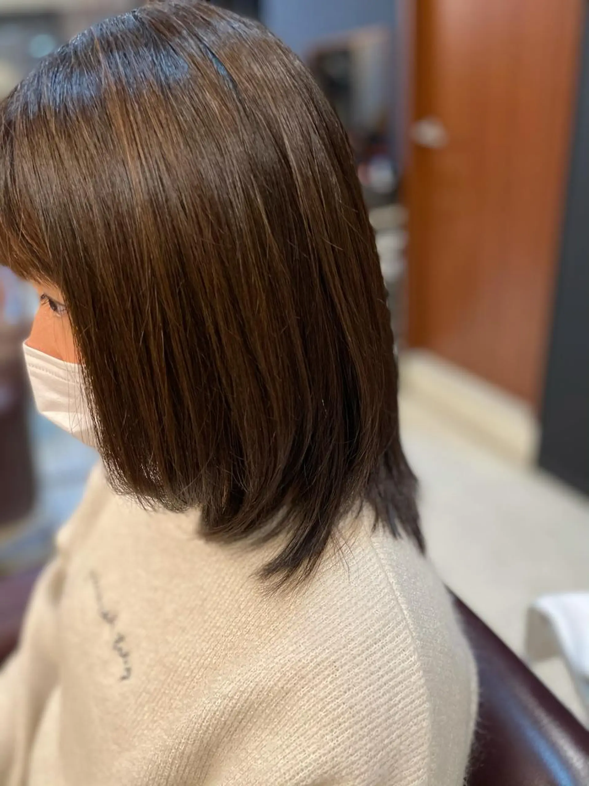 ミディアム 縮毛矯正 こすげひろと カラー講師のヘアスタイル
