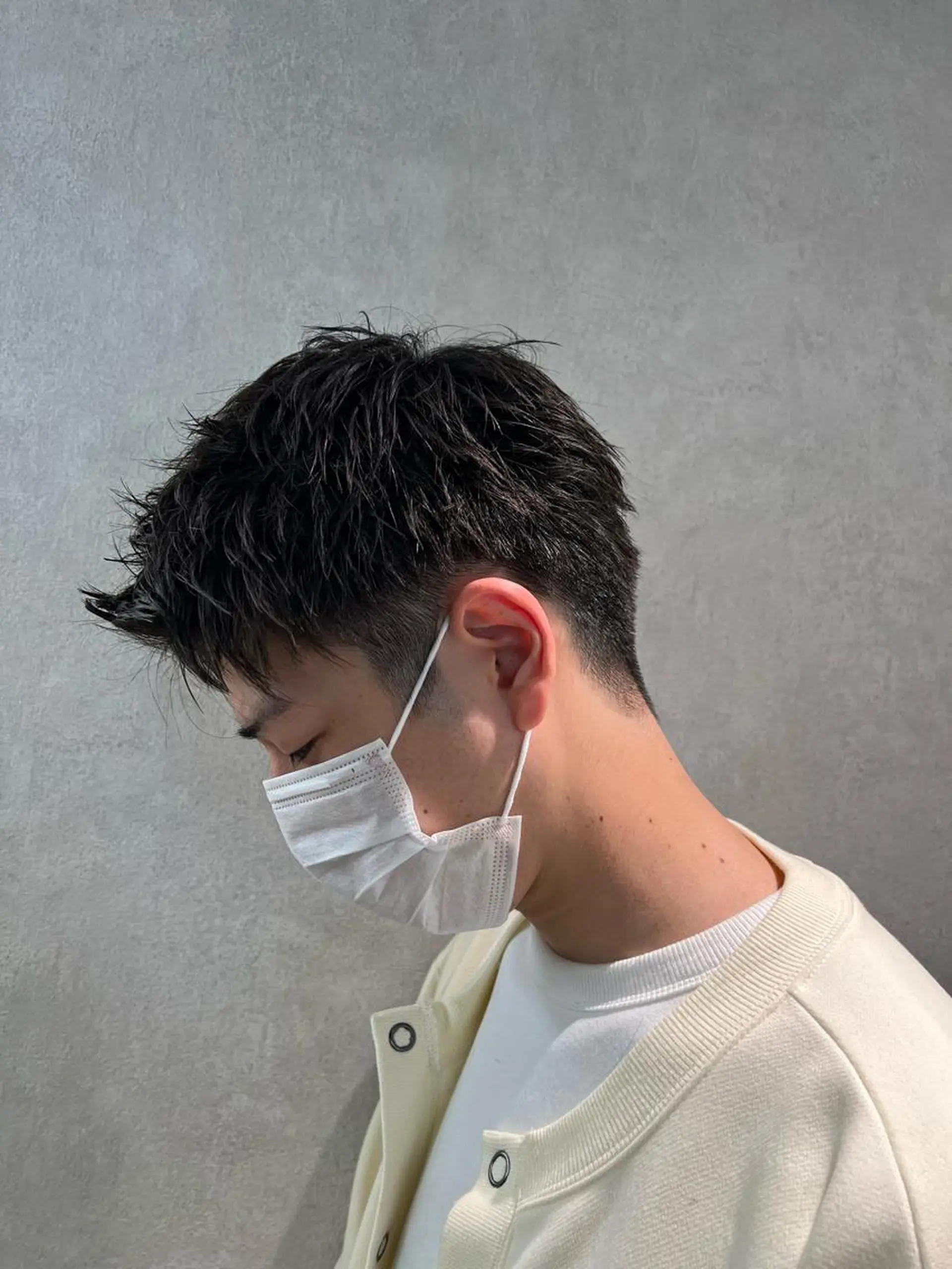 メンズ アップバング hair&make earth元住吉店所属・滝沢 英昭のヘアスタイル