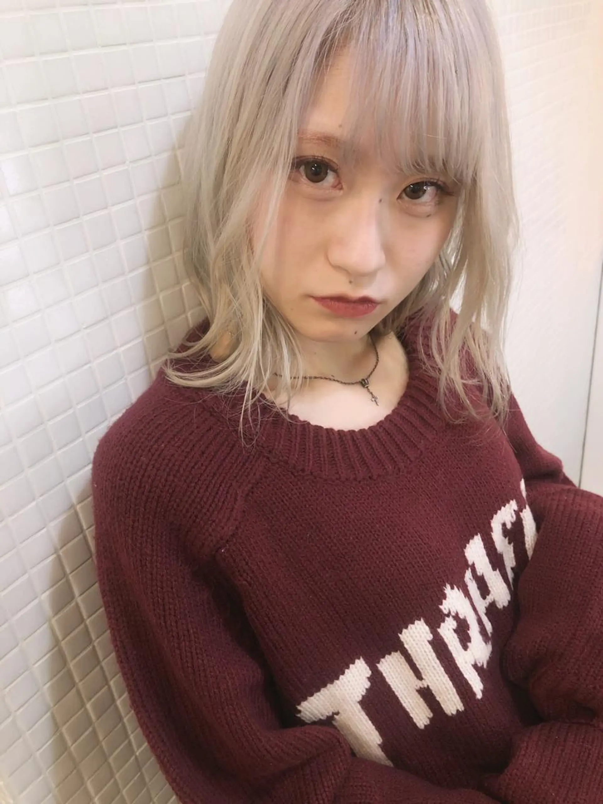 ミディアム カラー ボブ 山本 芳喜のヘアスタイル