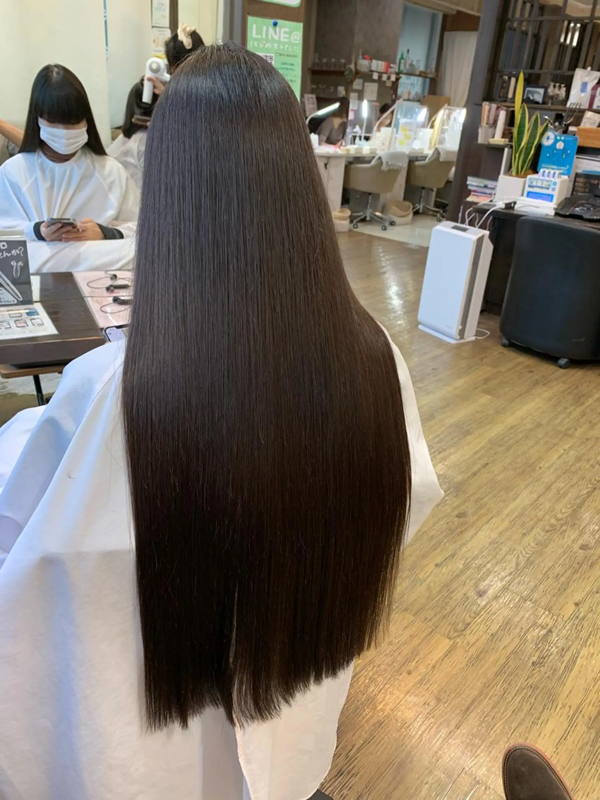 ロング カット 縮毛矯正 中野  淳のヘアスタイル