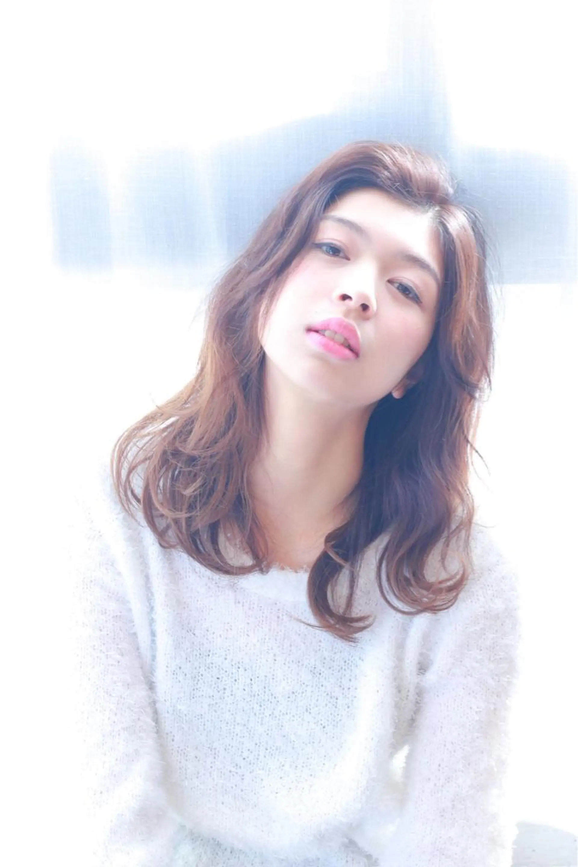 ミディアム カラー パーマ かきあげバング TOPstylist ✂️フセケイタ✂️のヘアスタイル