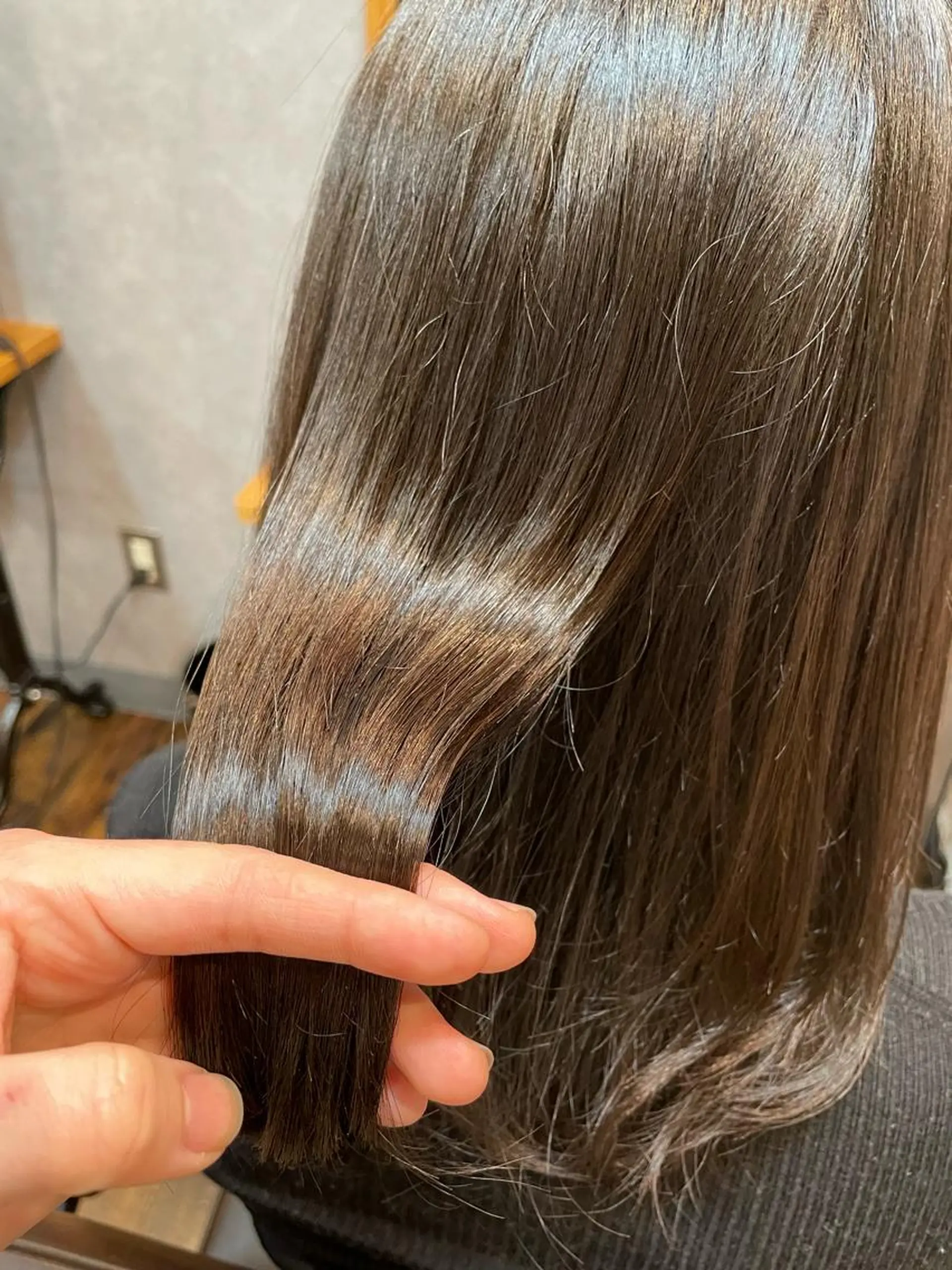 セミロング カット 縮毛矯正 トリートメント ツヤ美髪💐 髪質改善/高山愛来のヘアスタイル