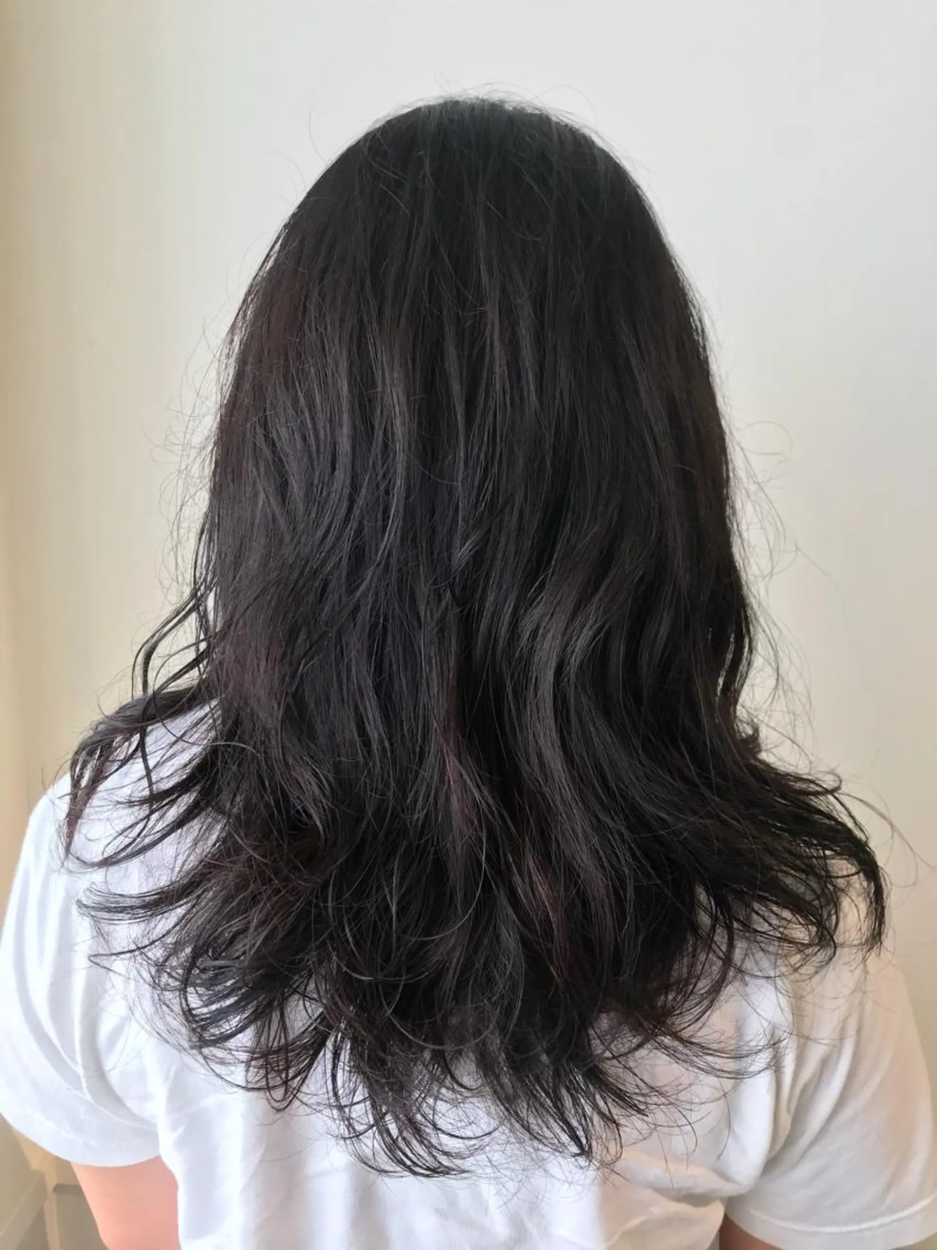 ロング パーマ レイヤーカット デジタルパーマ カット トリートメント ながやま まいのヘアスタイル