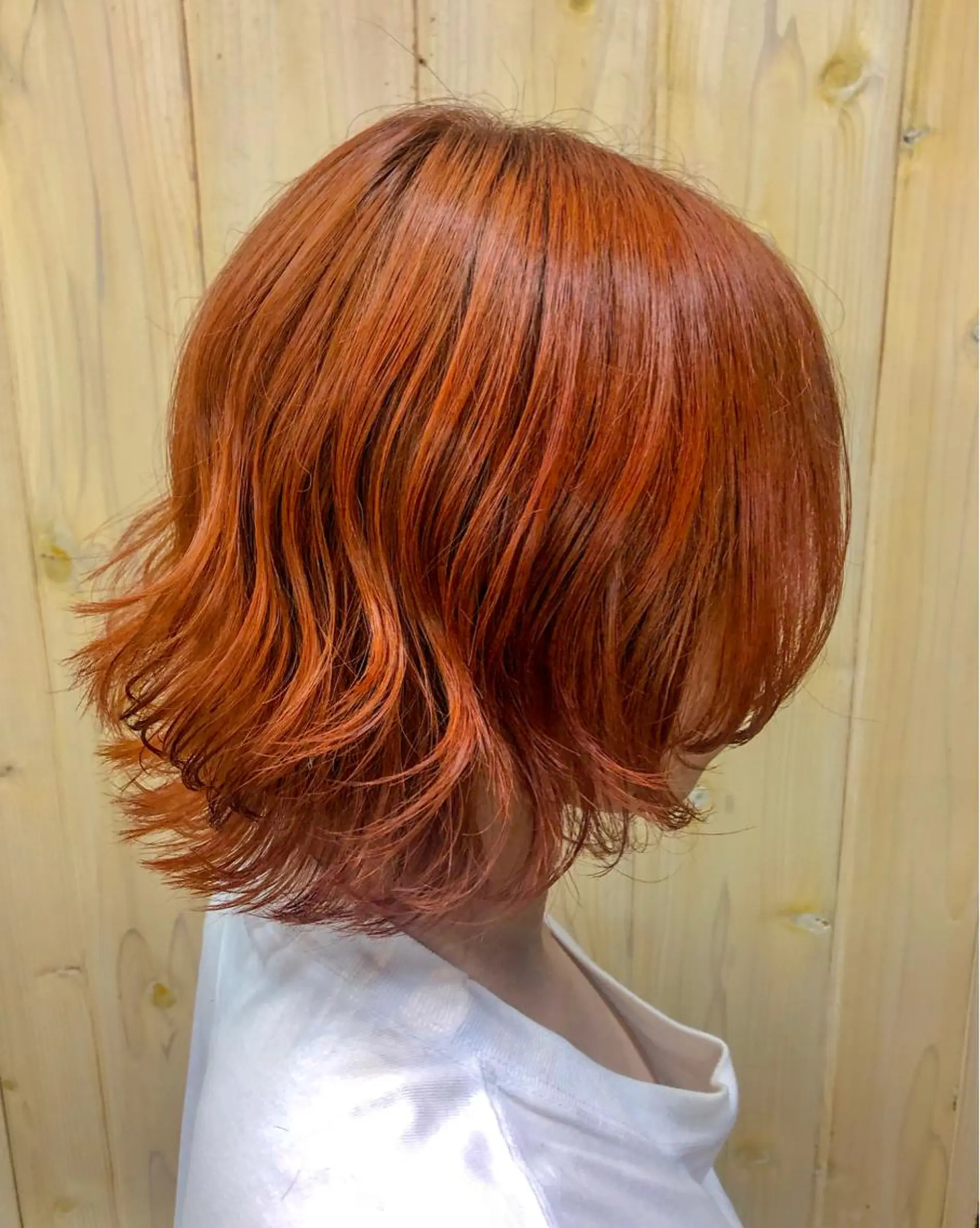 ミディアム カラー オレンジ NAGON STYLE  MICI所属・佐藤 美聡のヘアスタイル