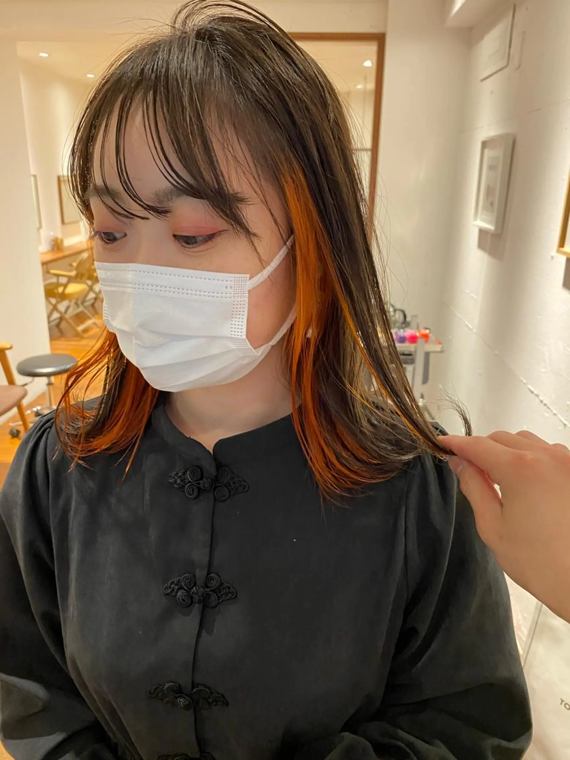 ミディアム カラー salowin三丁目所属・🟩ベージュ/ショー ト/ボブ🟩タカモリのヘアスタイル