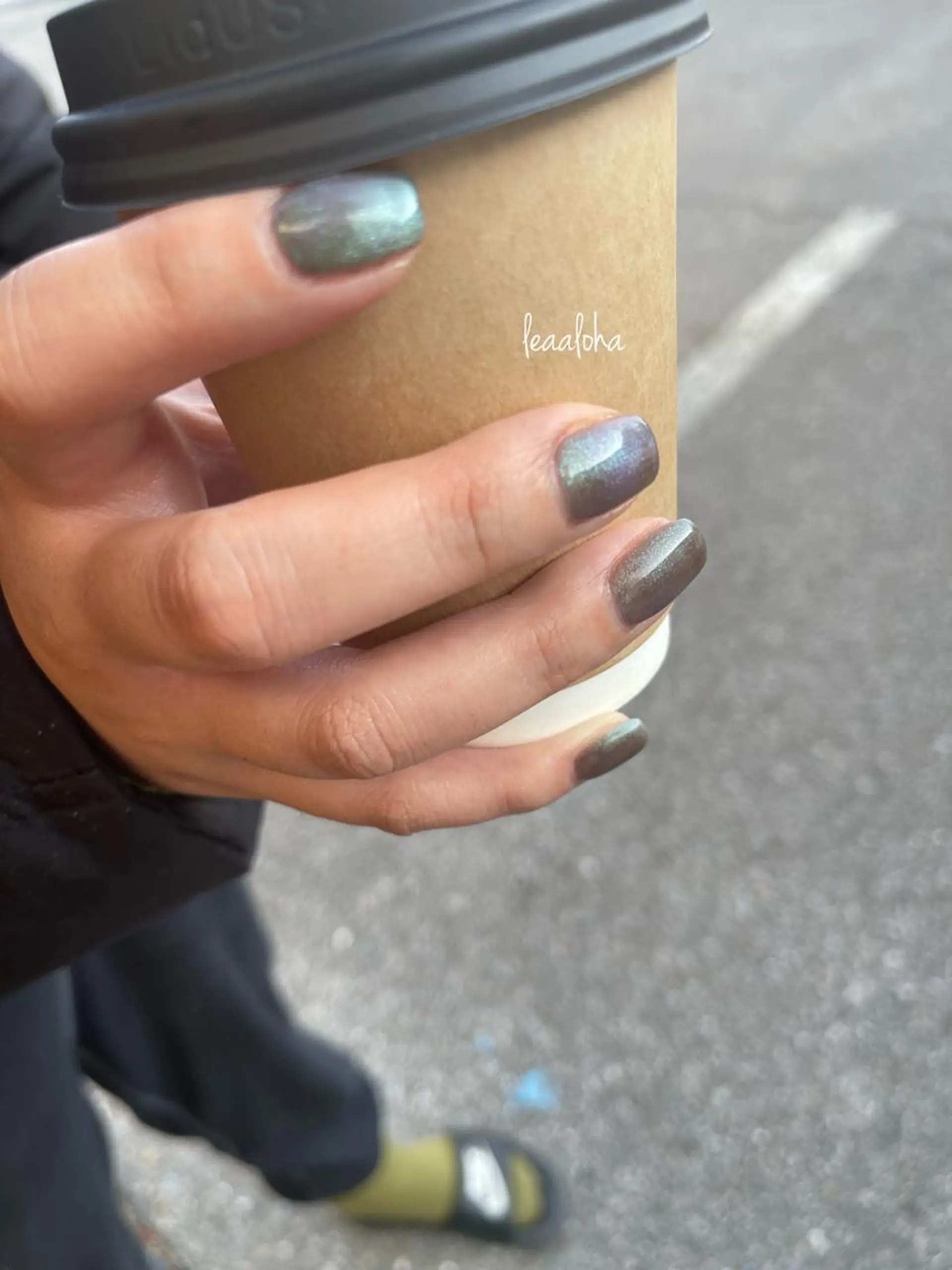 ネイル ジェルネイル マグネットネイル マグネットワンカラー メンズネイル ニュアンスネイル ハンドネイル leaaloha　byBROWN HAIR所属・レアアロハ宇都宮 /ネイル.脱毛のネイルデザイン