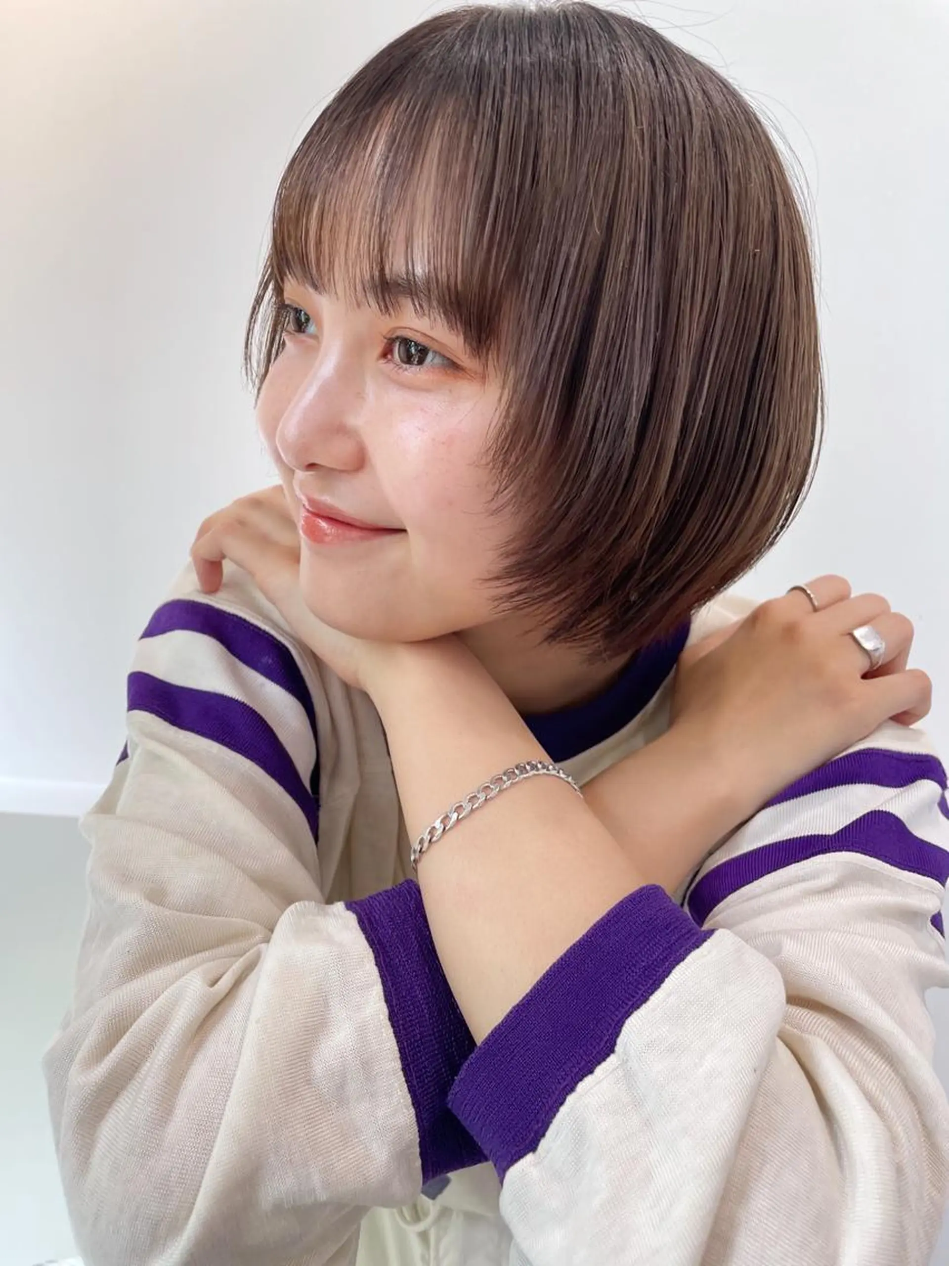 ミディアム カラー パーマ カット ヘアカラー トリートメント 💖美髪改善💖 辻未侑のヘアスタイル