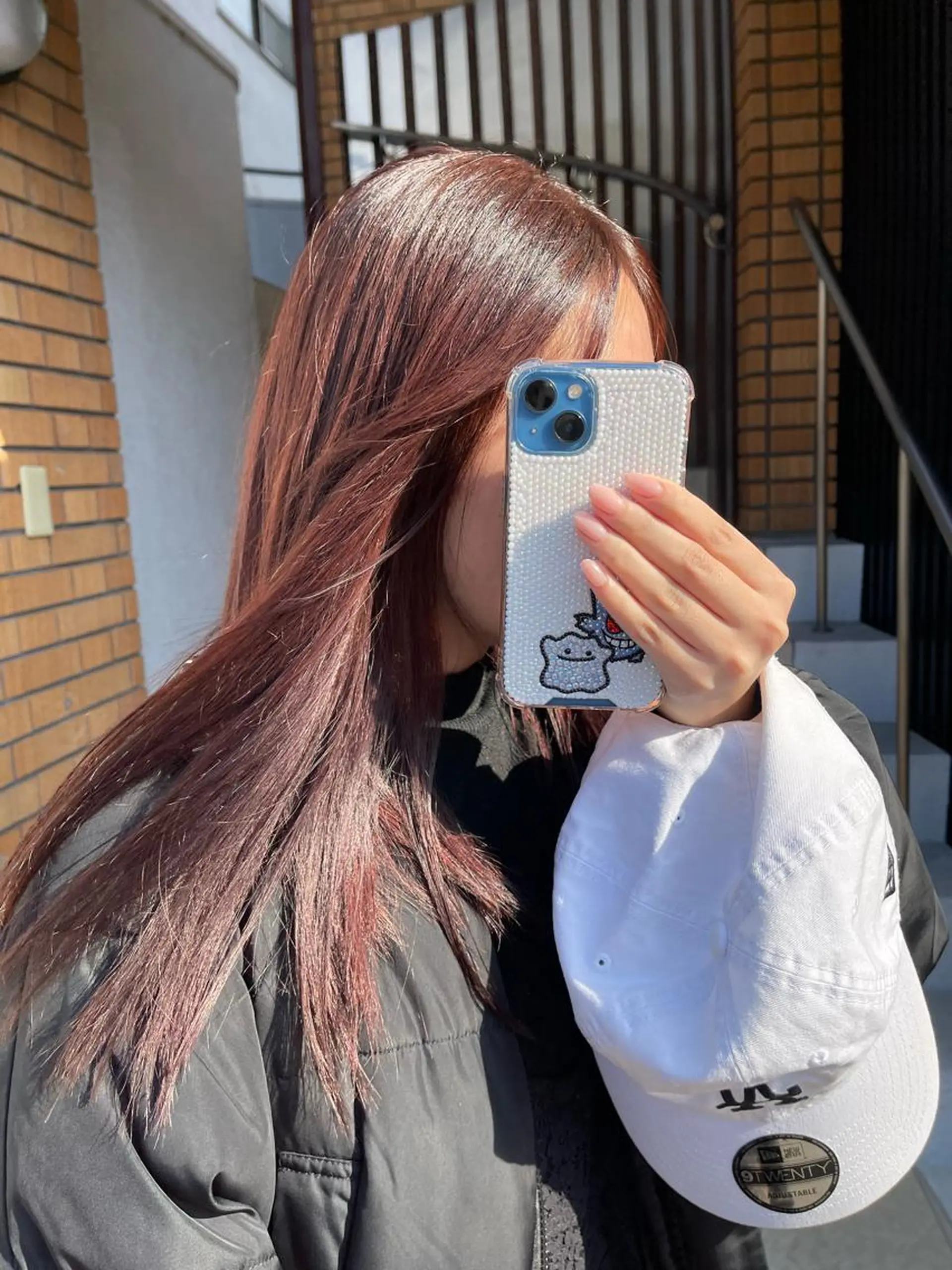 ロング カラー ブリーチ ブリーチなしカラー ピンクカラー uni所属・中堀 遥のヘアスタイル