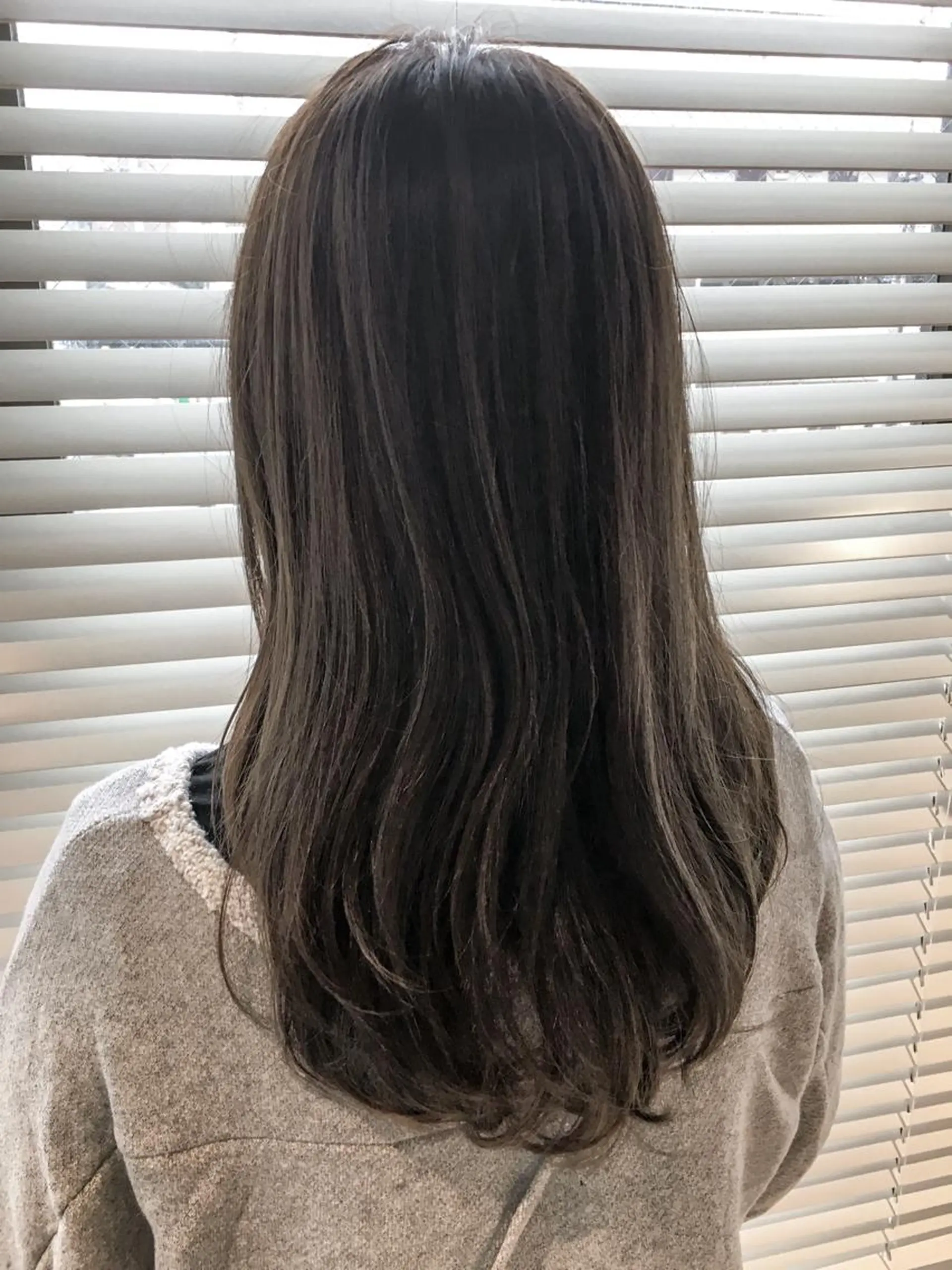セミロング アッシュ アッシュグレー ボブ 外国人風カラー ハイライト カット ヘアカラー トリートメント 竹内ケンゴ🇰🇷 EIGHT藤沢のヘアスタイル