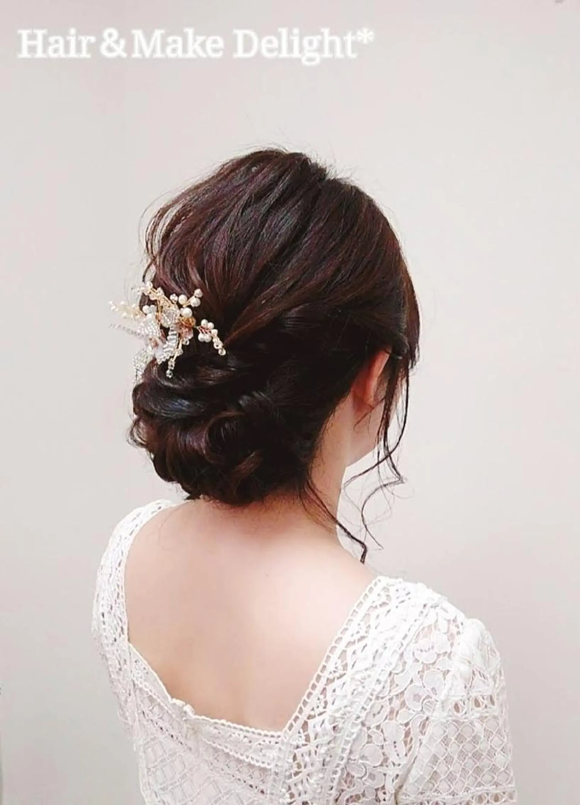 セミロング ヘアアレンジ ヘアセット Hair&Make  Delight*のヘアスタイル