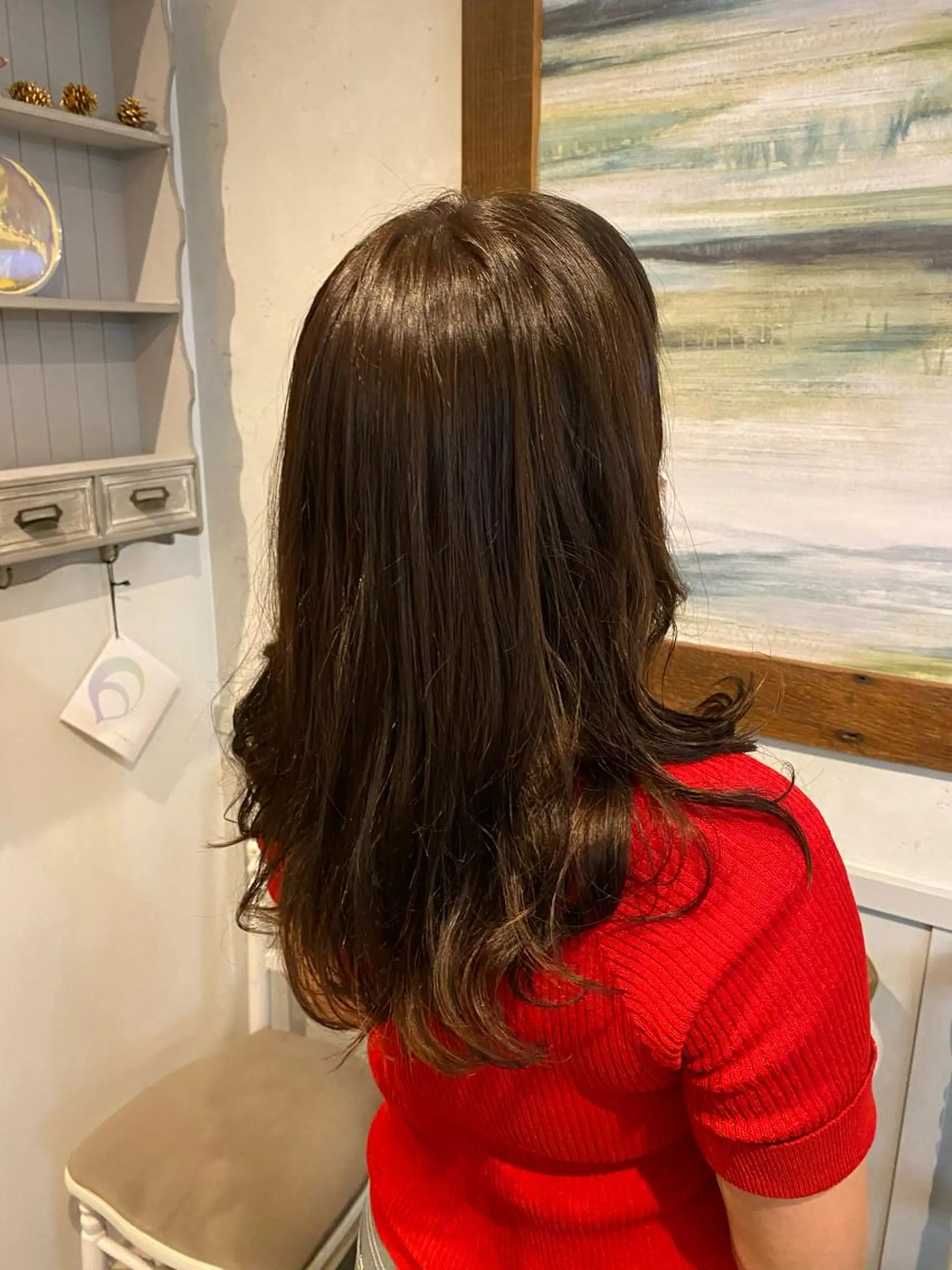 セミロング パーマ セミロングパーマ デジタルパーマ カット パーマ SHIAN立川 及川望のヘアスタイル