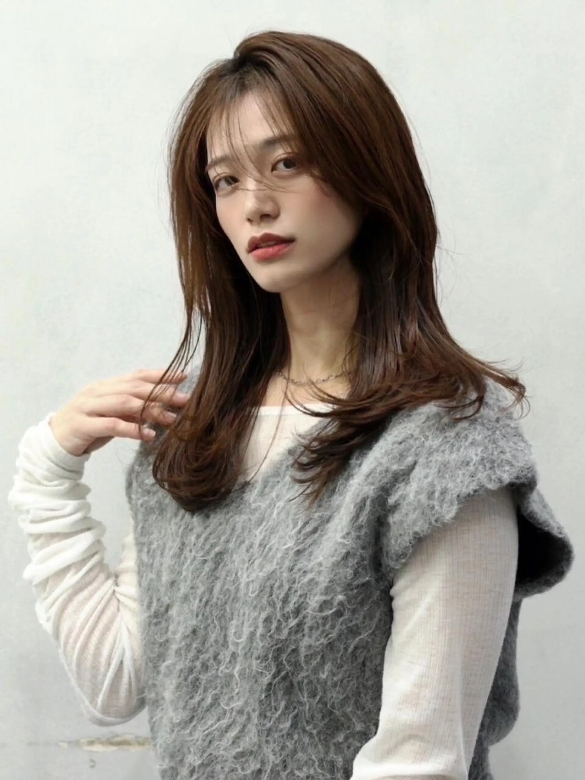 ロング カラー 骨格補正似合わせ カット阿部建のヘアスタイル