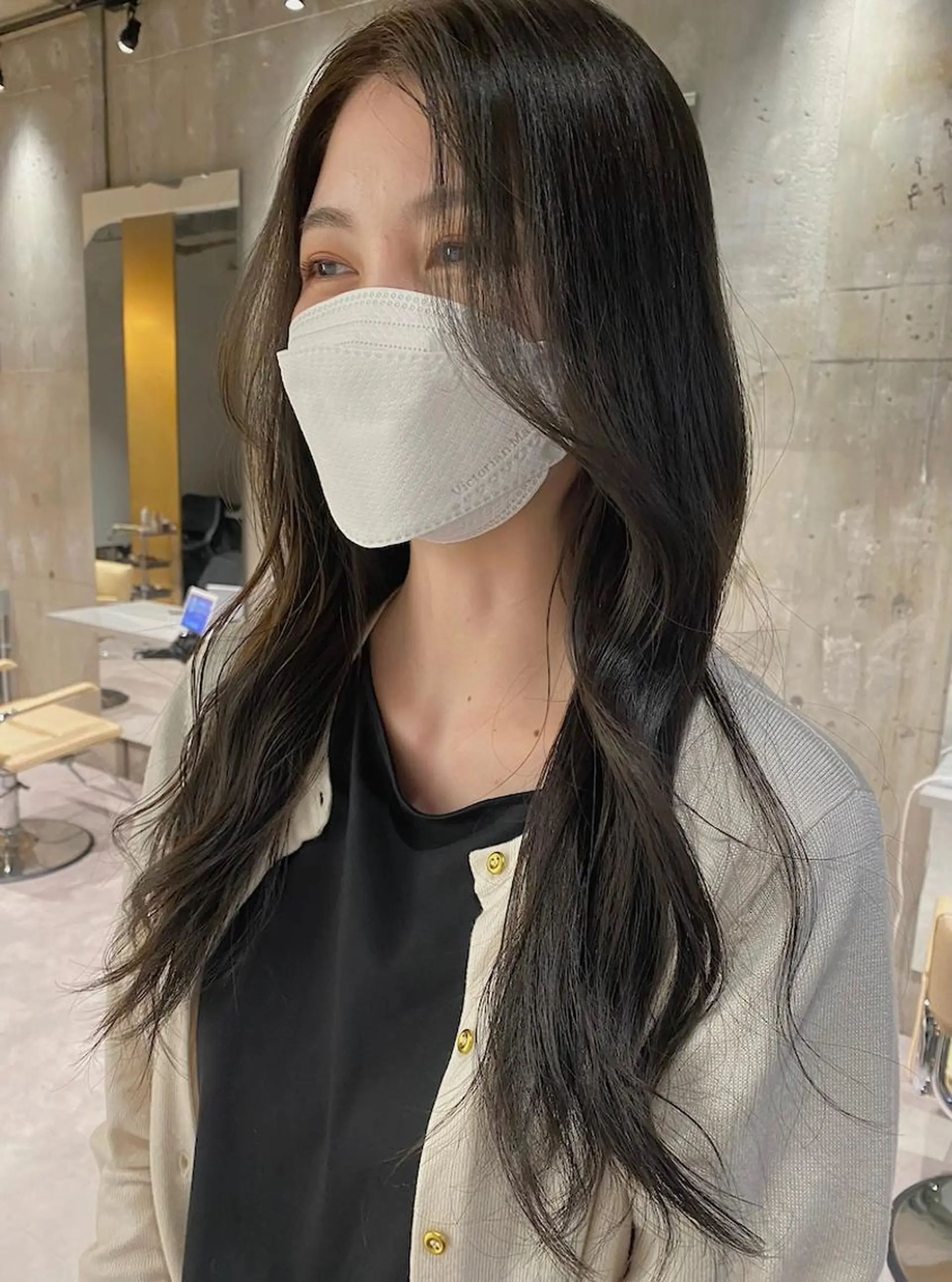 ロング カット ヘアカラー すぎもと さき⚡️ 朝ラク・*パーマのヘアスタイル