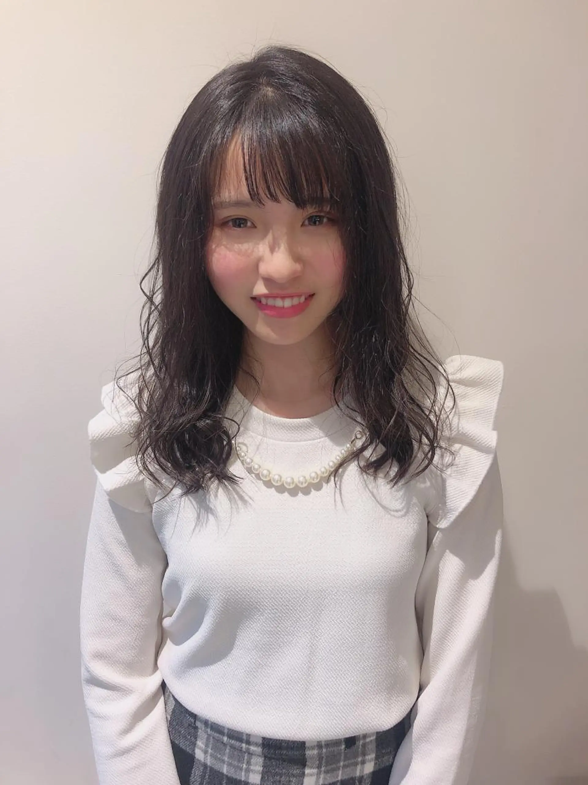 ミディアム ボブ韓国風レイヤー 髪質改善/畠中ケントのヘアスタイル