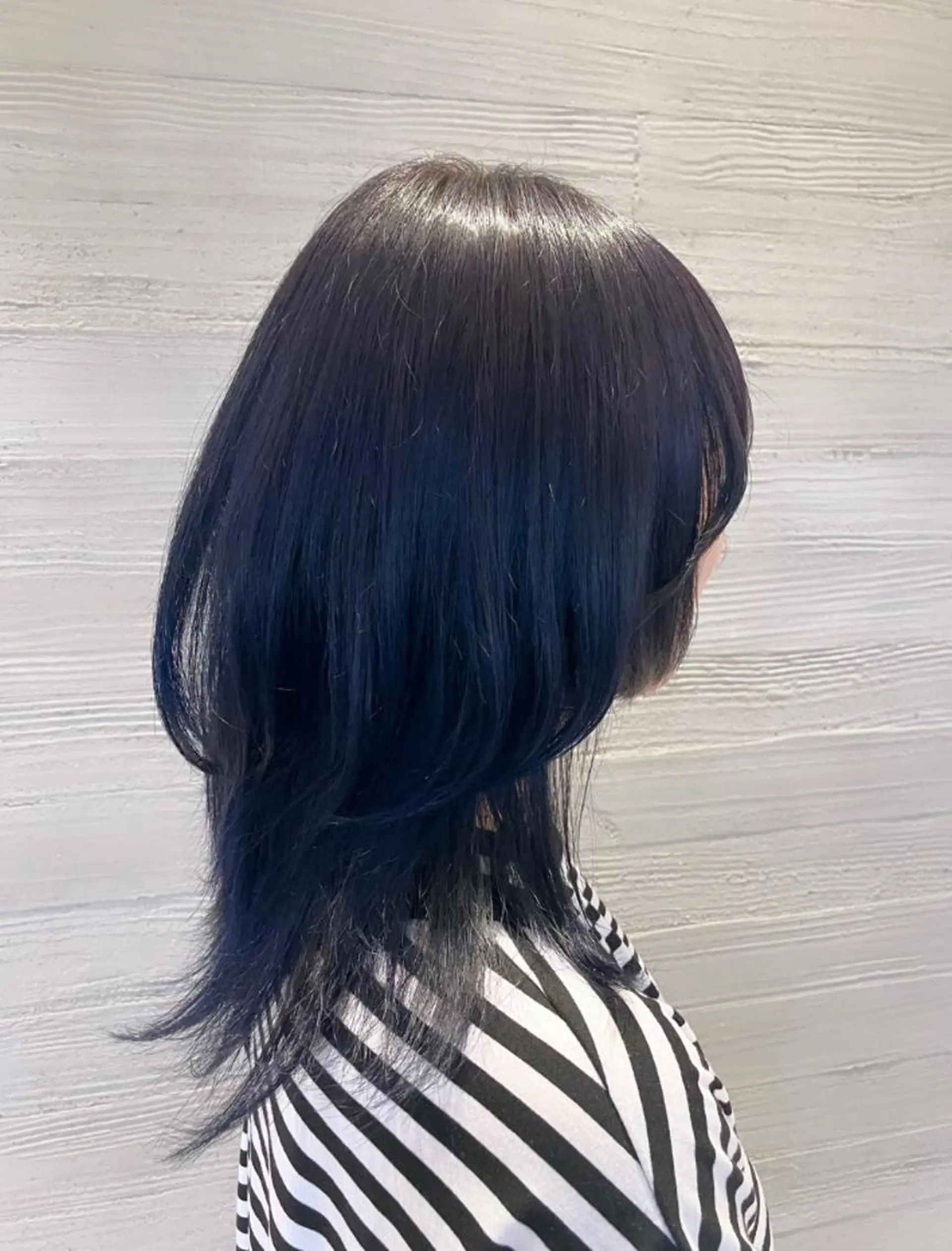ロング パープルカラー サキ🤍ハイトーン 🩰くびれ巻きヘアのヘアスタイル