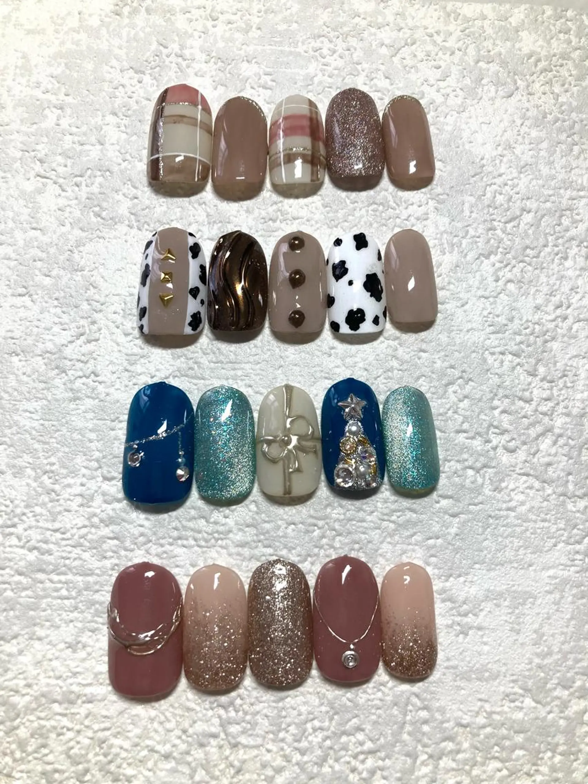 ネイル 冬ネイル クリスマス ハンドネイル m'sNail 福岡西区 ネイルのネイルデザイン