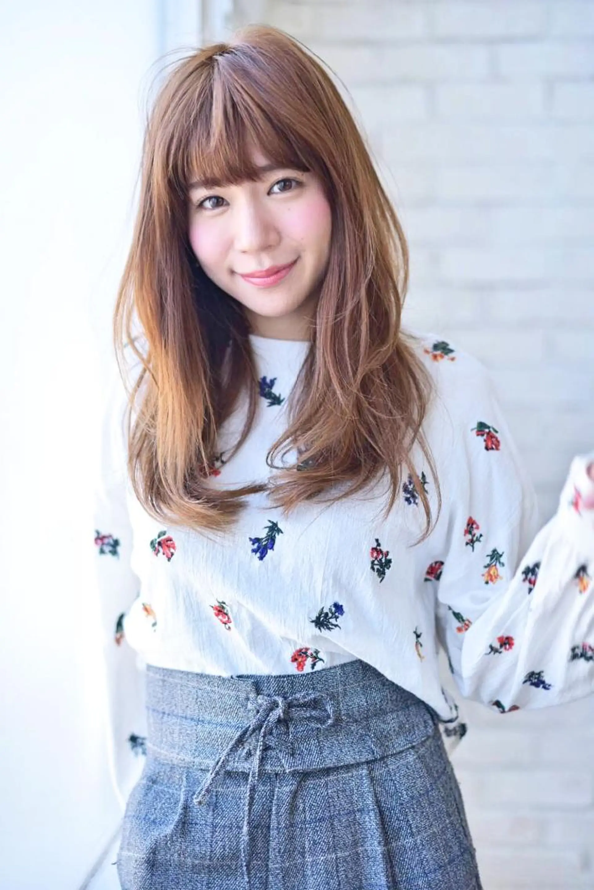ロング ヘアカラー 山﨑 勝大のヘアスタイル