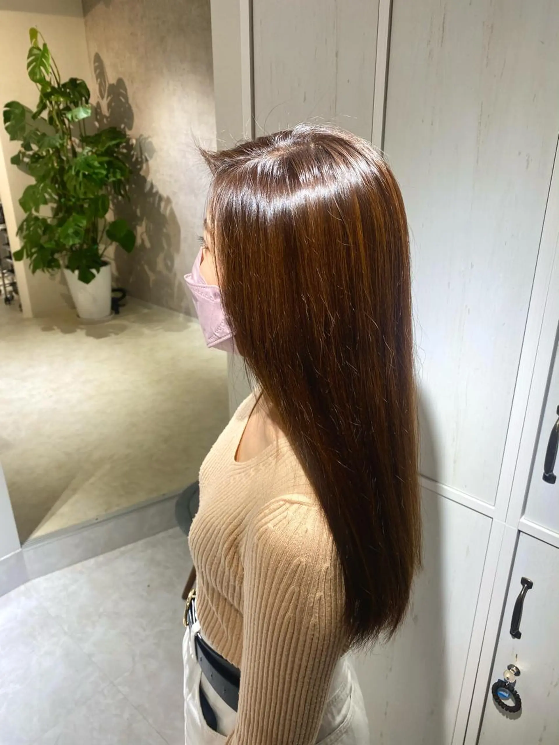 カラー ベージュカラー ヘアカラー 縮毛矯正とレイヤー /杉村凜汰郎のヘアスタイル