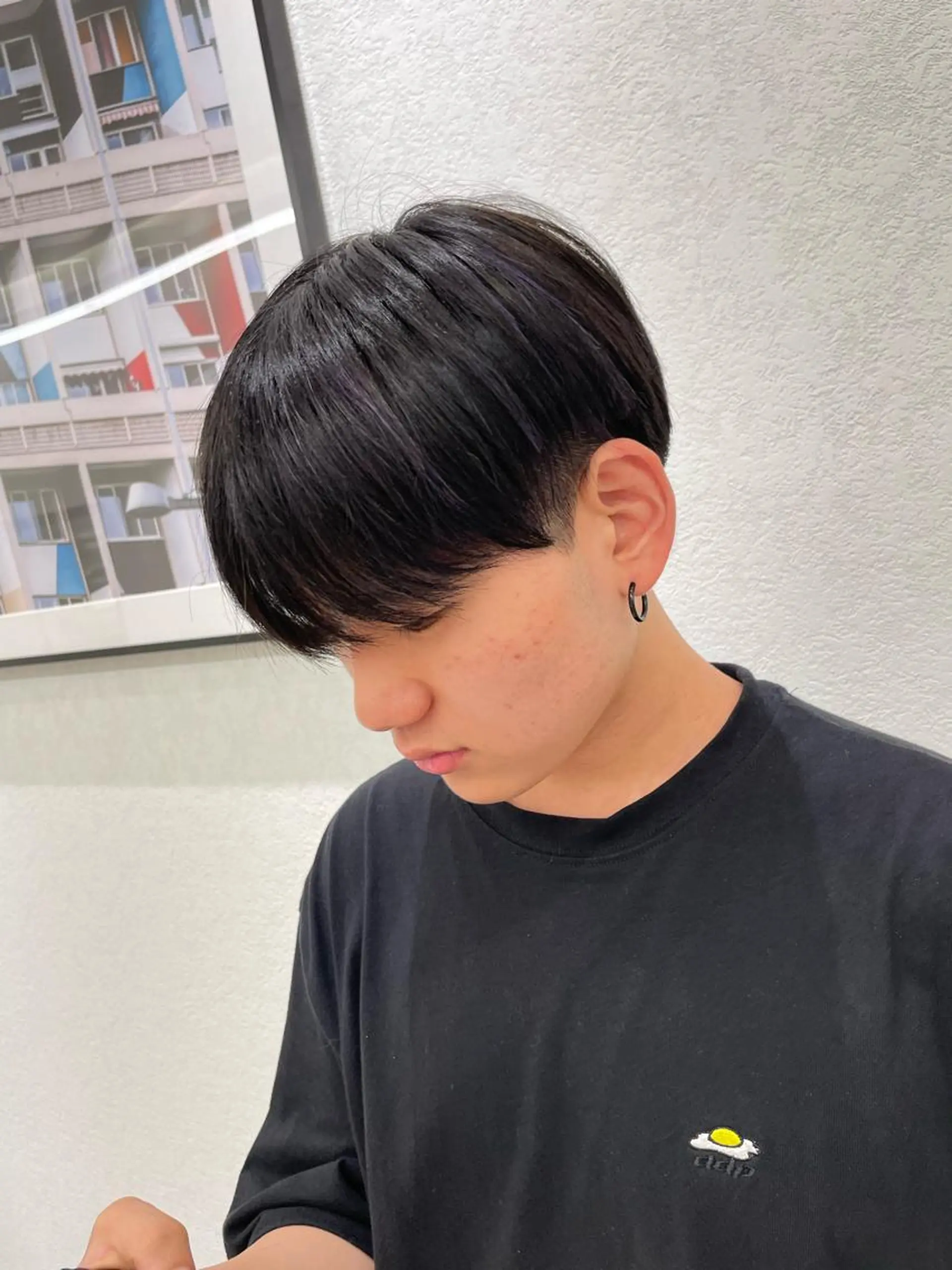 ショート カラー メンズ メンズメッシュ マッシュ シースルーマッシュ メッシュ メンズ特化店長✨ 9/13空◎岡本一真のヘアスタイル