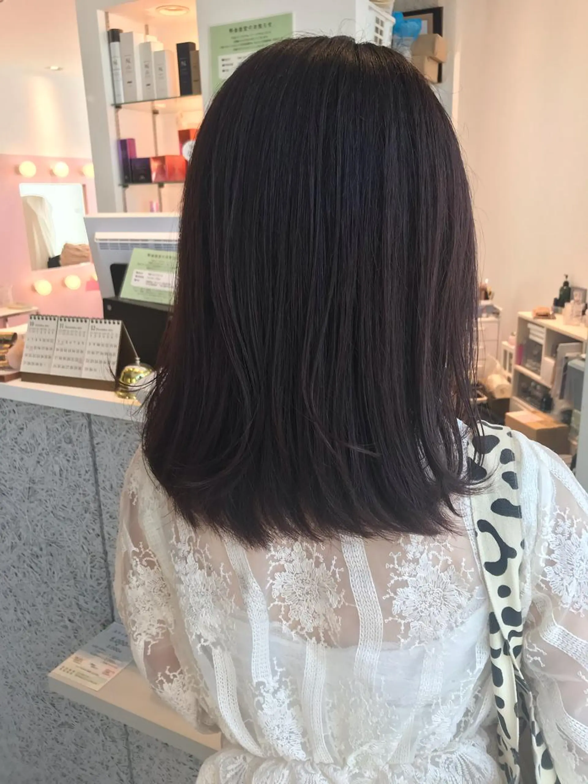 ミディアム カット ヘアカラー トリートメント 所渉/韓国レイヤー /ウルフカットのヘアスタイル