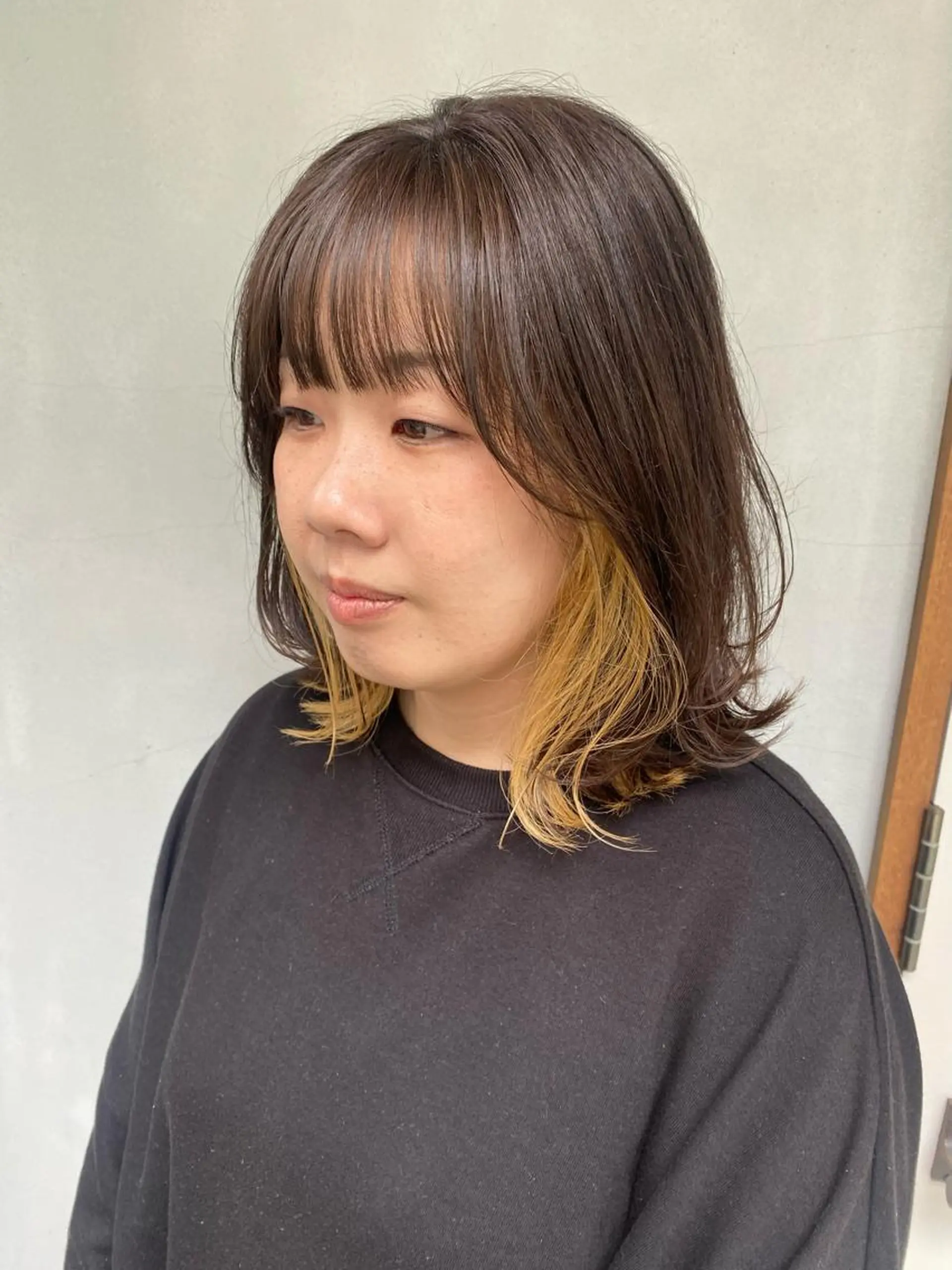 ミディアム カラー カット ヘアカラー トリートメント ENIF ヤマグチアツコのヘアスタイル