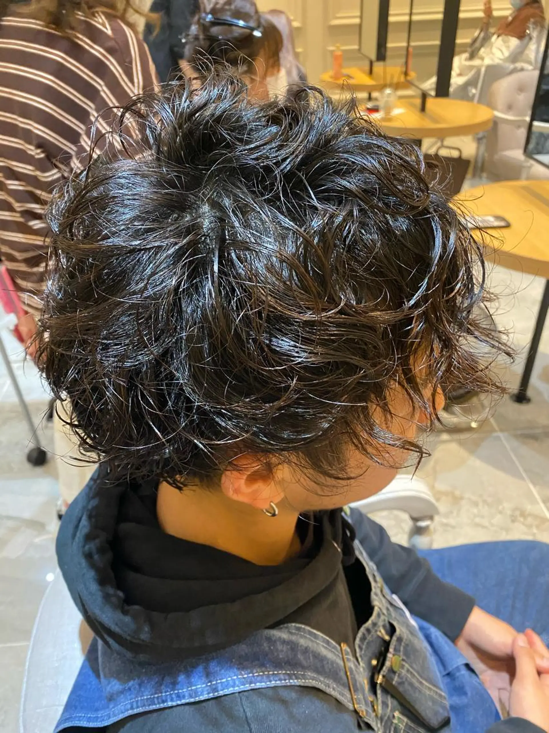 パーマ メンズ グレージュ/透明感/ 韓国ヘア/RISAのヘアスタイル